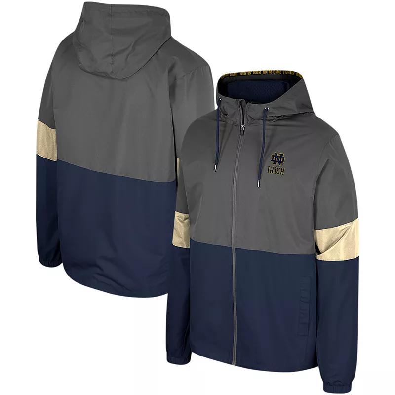 Men's Colosseum Charcoal Notre Dame Fighting Irish Miles Full-Zip Jacket, Size: Medium Product Image