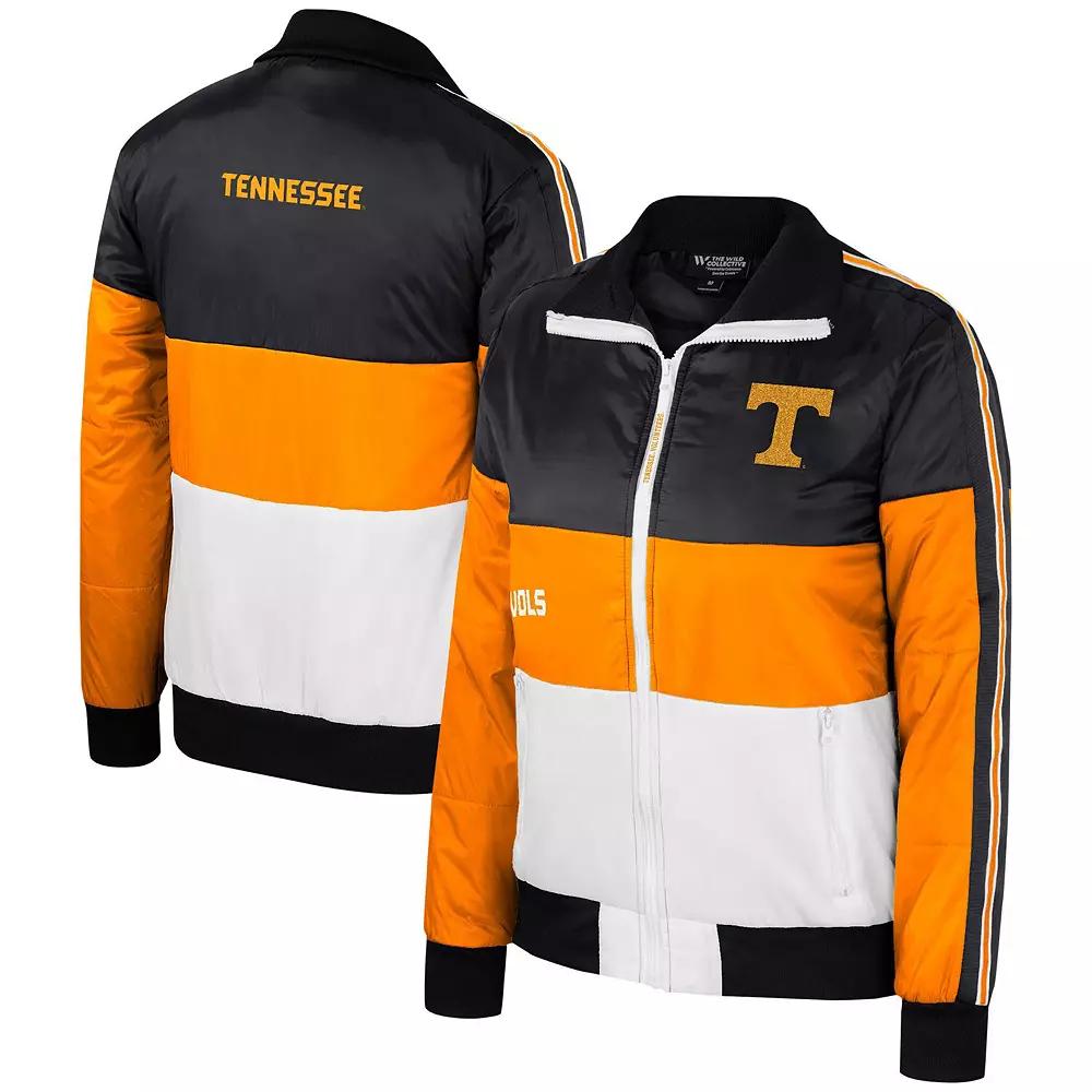 Women's The Wild Collective  Tennessee Orange Tennessee Volunteers Color-Block Puffer Full-Zip Jacket, Size: XL Product Image