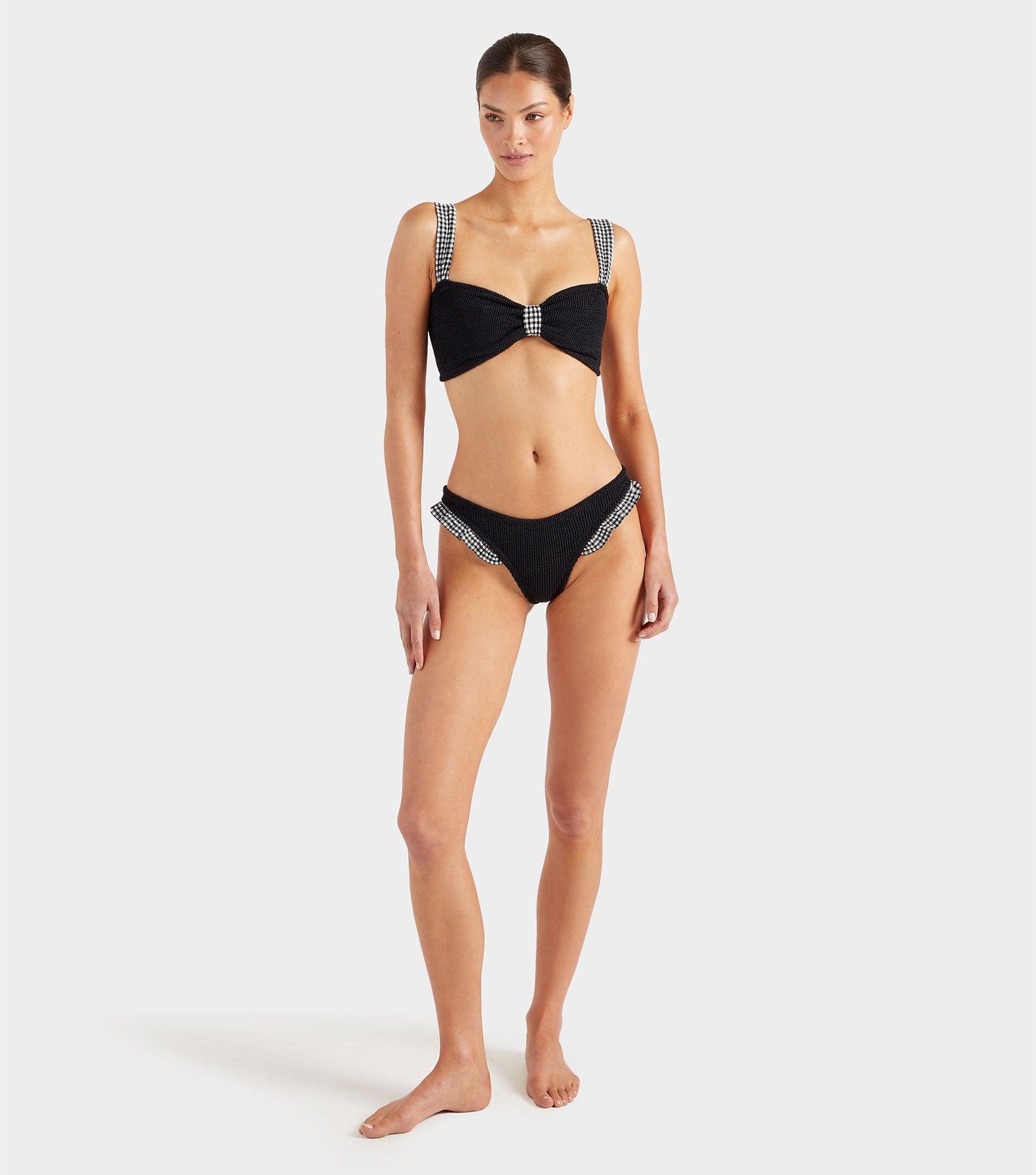 Loretta Bikini - Black Gingham Product Image
