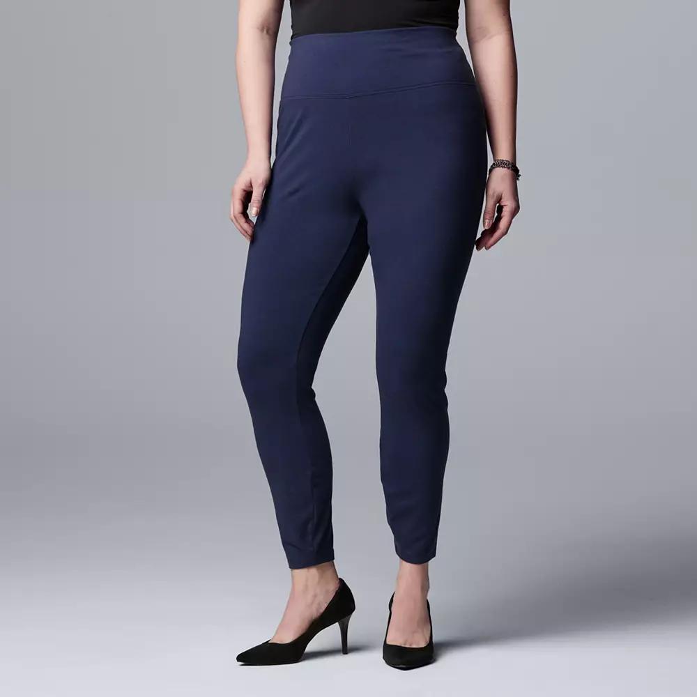 Plus Size Simply Vera Vera Wang Live-In High Rise Shaping Leggings, Women's, Size: 2XL, Blue Product Image