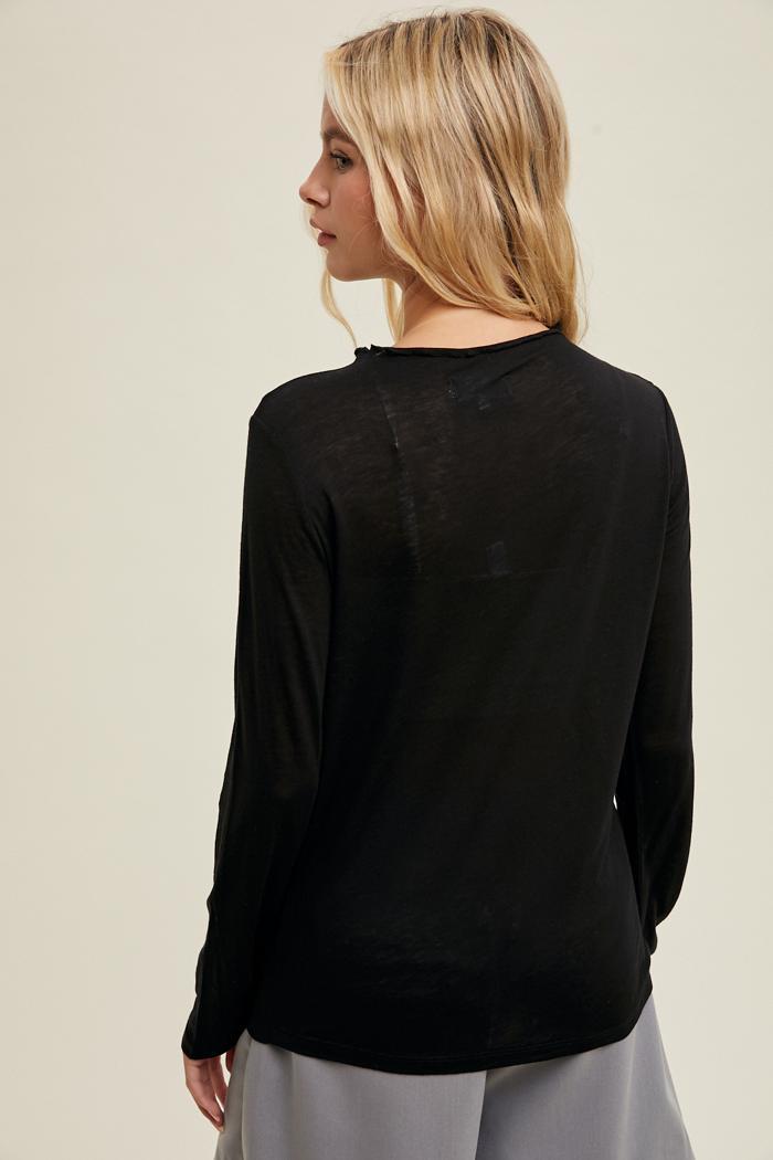 Lettuce Mock Neck Knit Top Product Image