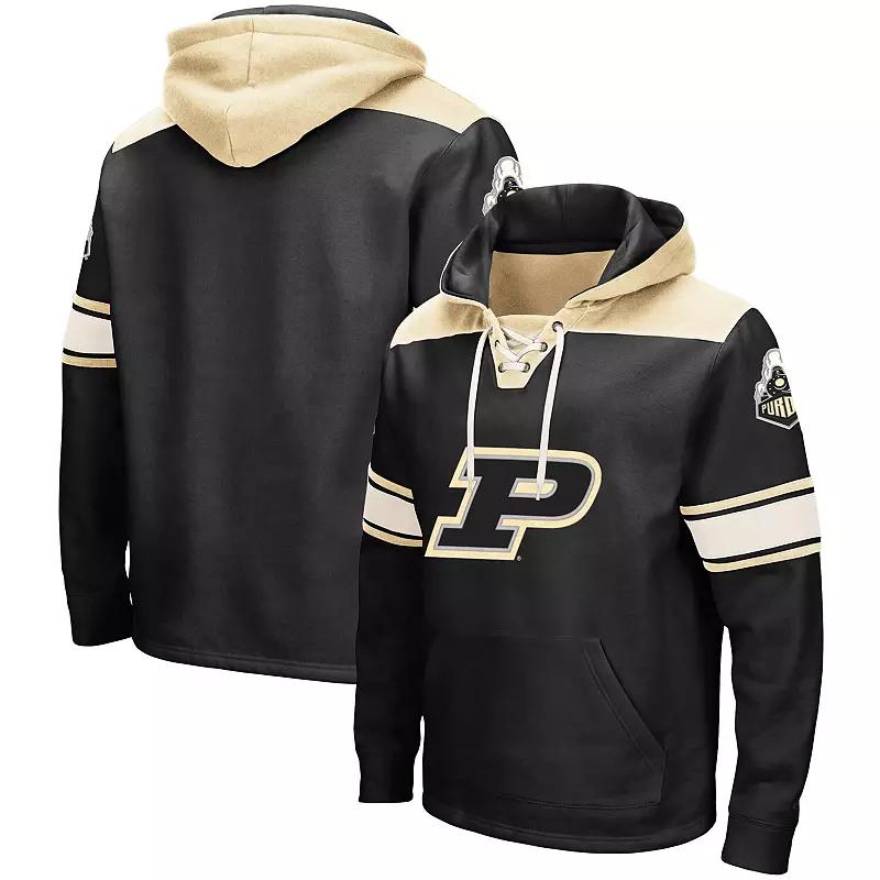 Men's Colosseum Black Purdue Boilermakers 2.0 Lace-Up Pullover Hoodie,  Product Image