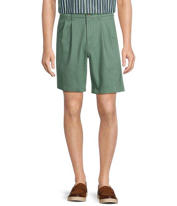Roundtree & Yorke The Cloud Short Classic Fit 9#double; Pleated Washed Chino Shorts Product Image