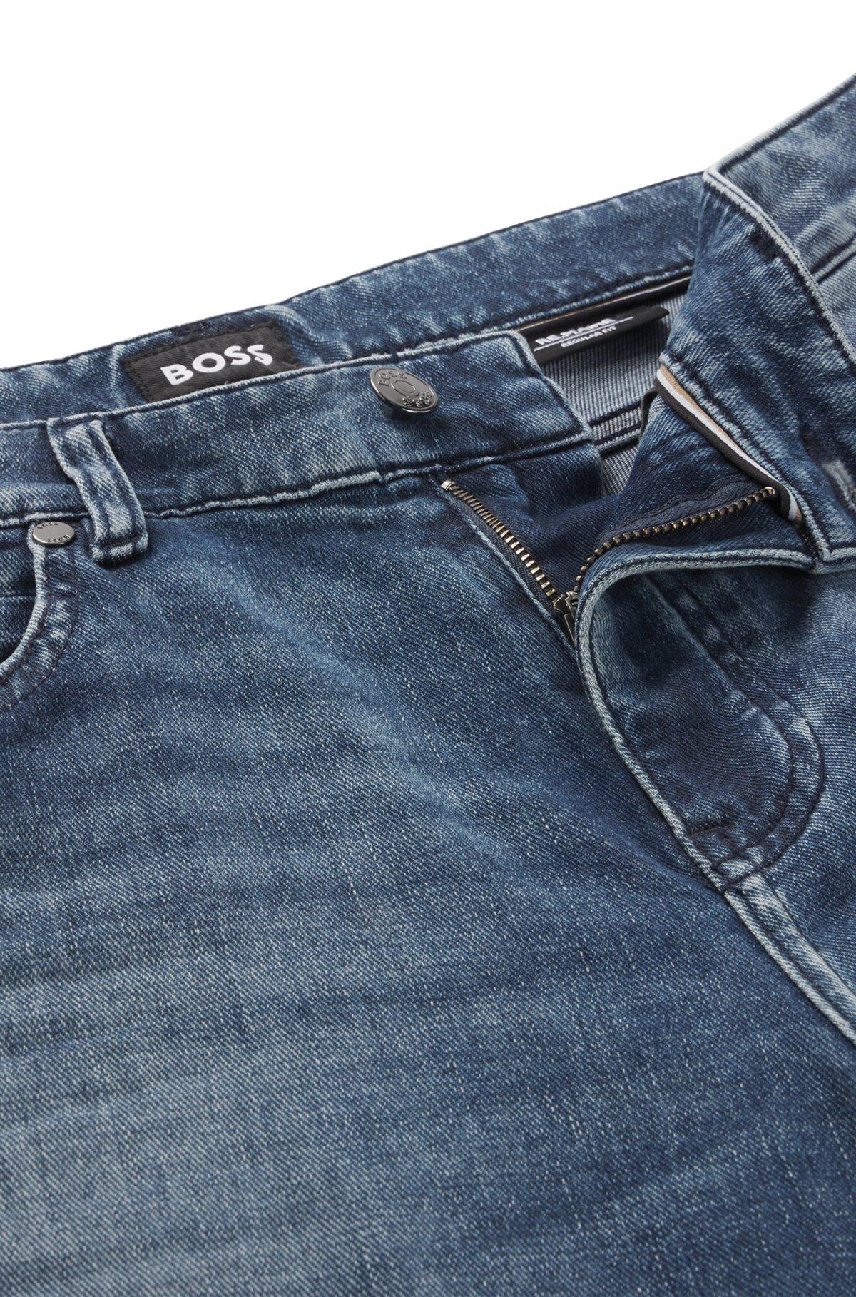 Maine regular-fit jeans in super-soft blue denim Product Image