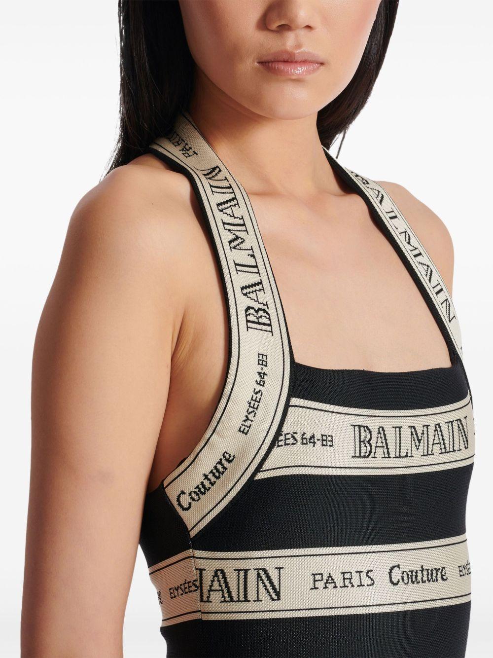 logo-jacquard mini dress Product Image