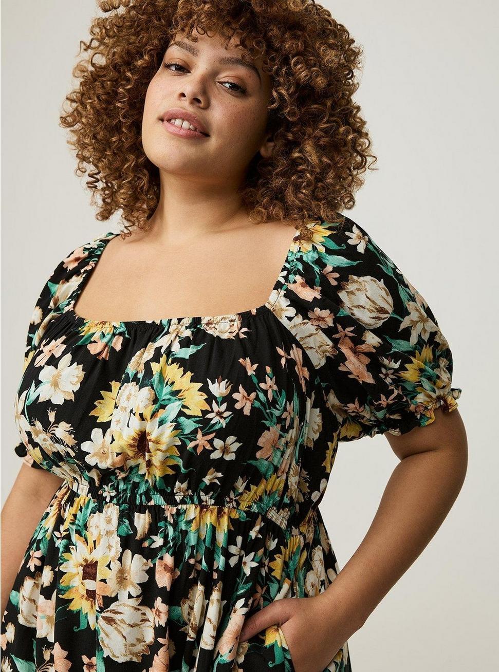 Mini Puff-Sleeve Dress Product Image