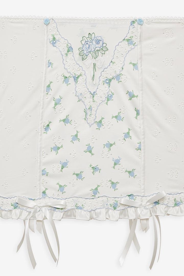 Budding Blossom Garter Skirt — White Product Image