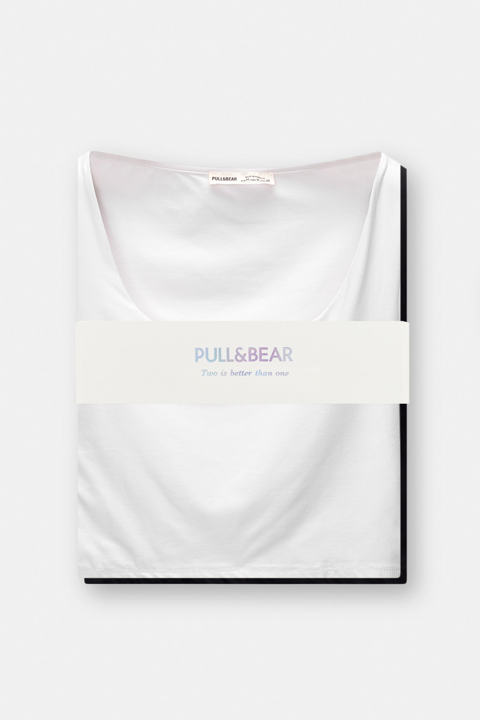 2-pack of cropped polyamide T-shirts Product Image