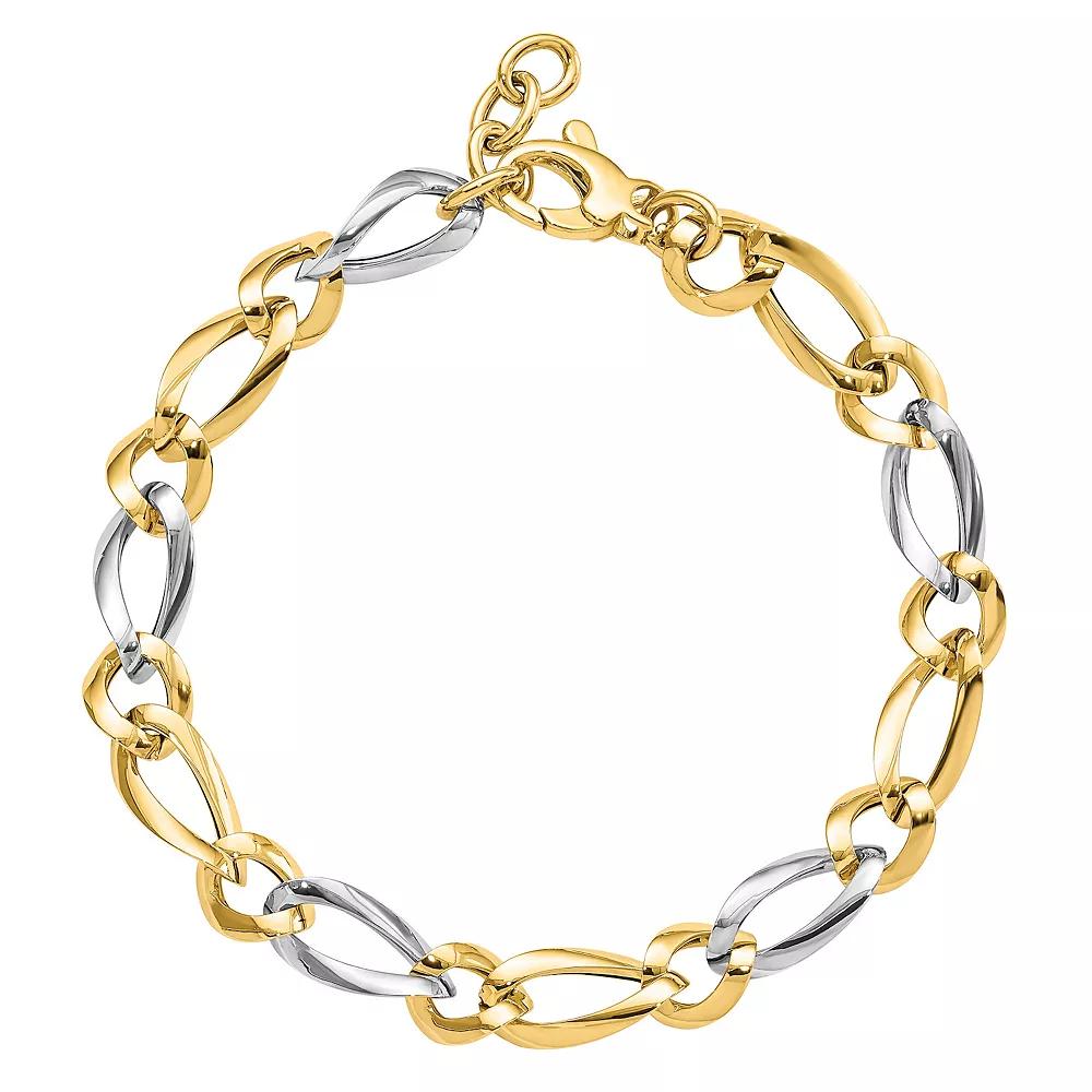 Two Tone 14k Gold Bracelet, Womens 14k 2 Tone Product Image