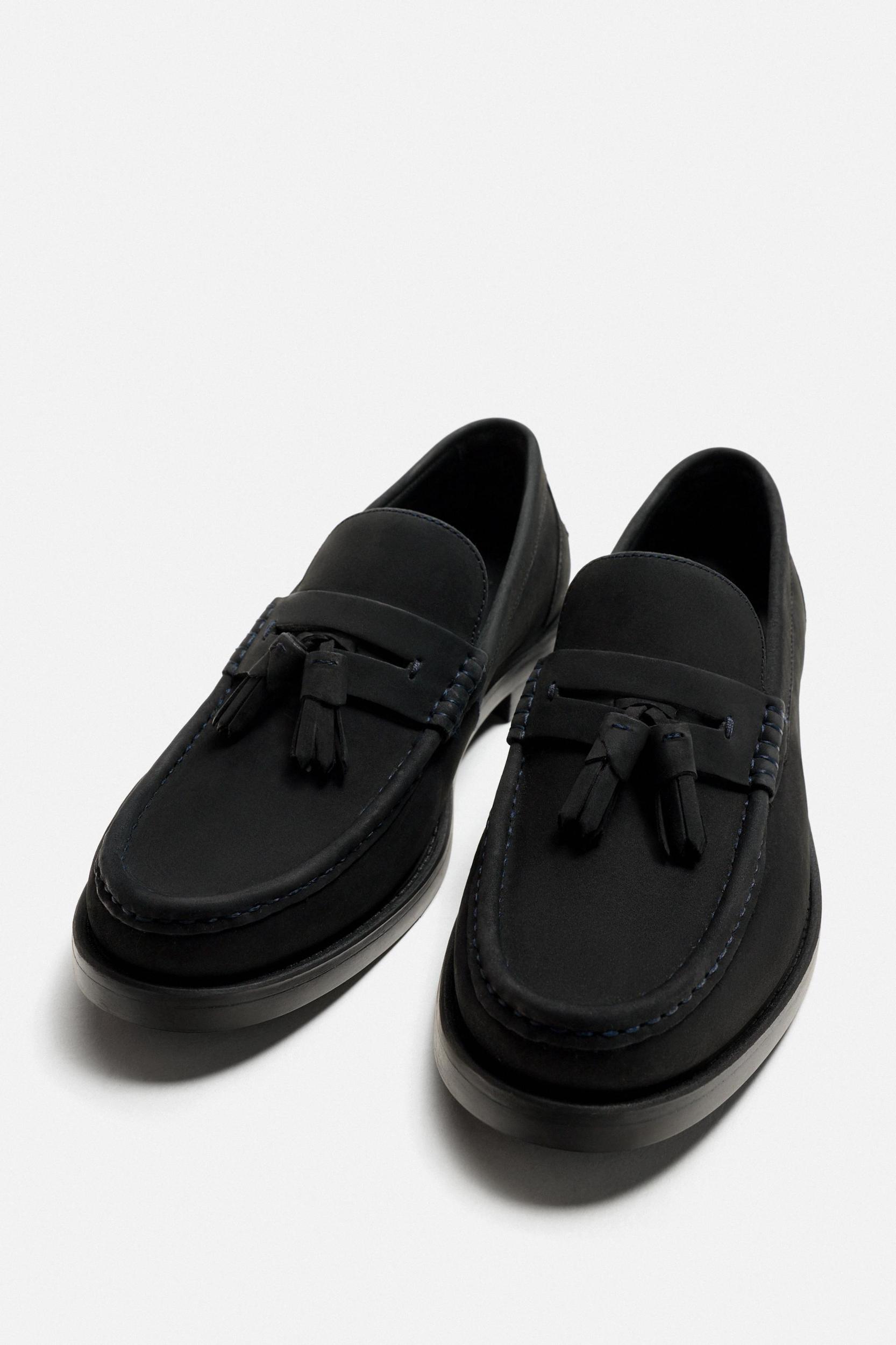 LEATHER TASSEL LOAFERS Product Image