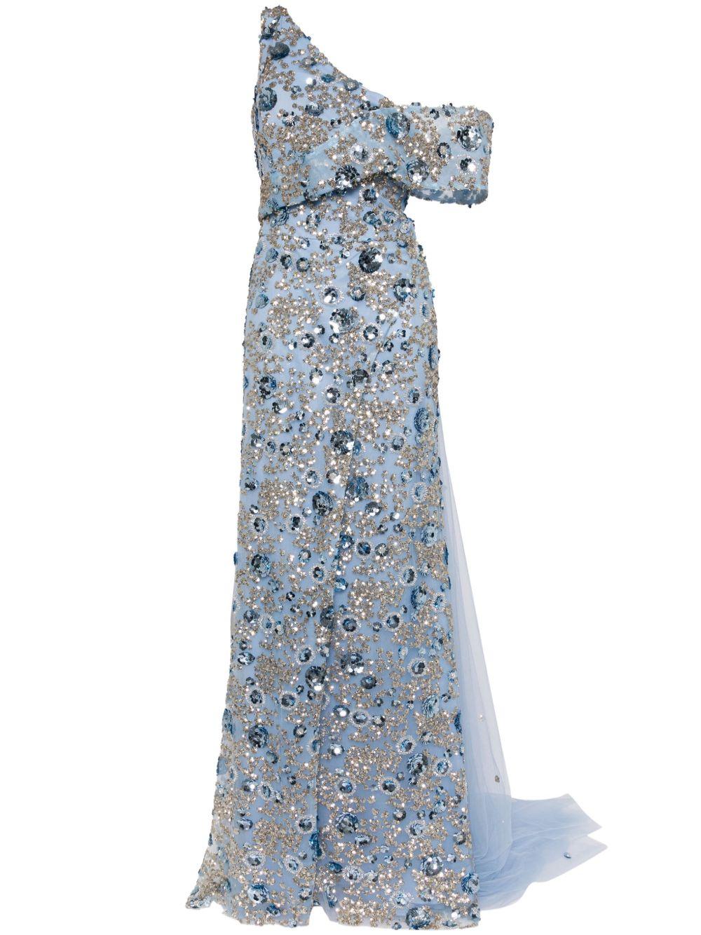 off-shoulder and one shoulder strap dress Product Image