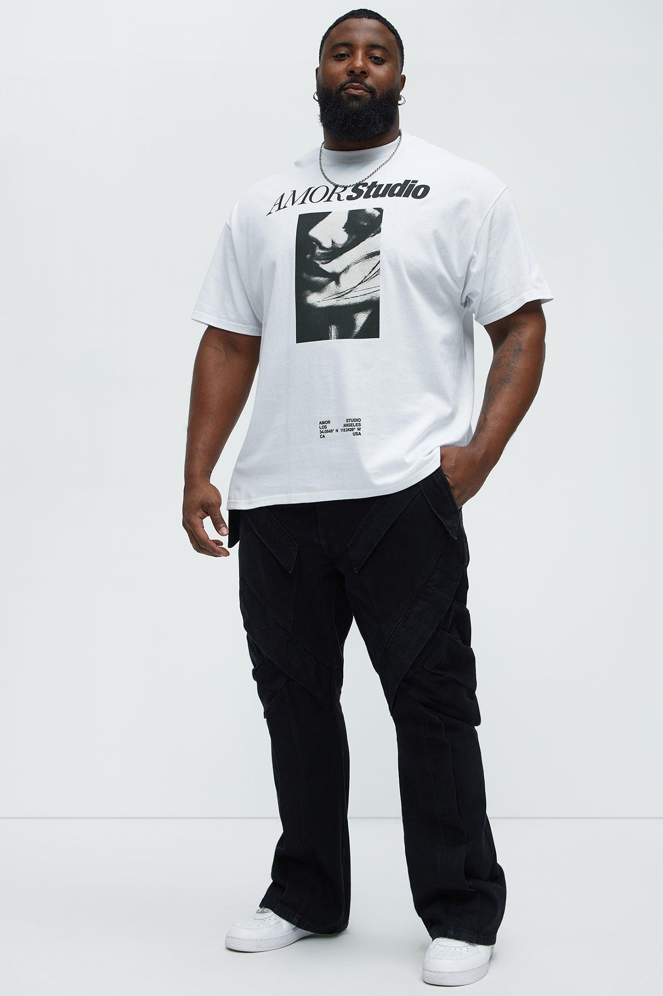 AMOR Studio Short Sleeve Crew Neck T shirt - White Product Image