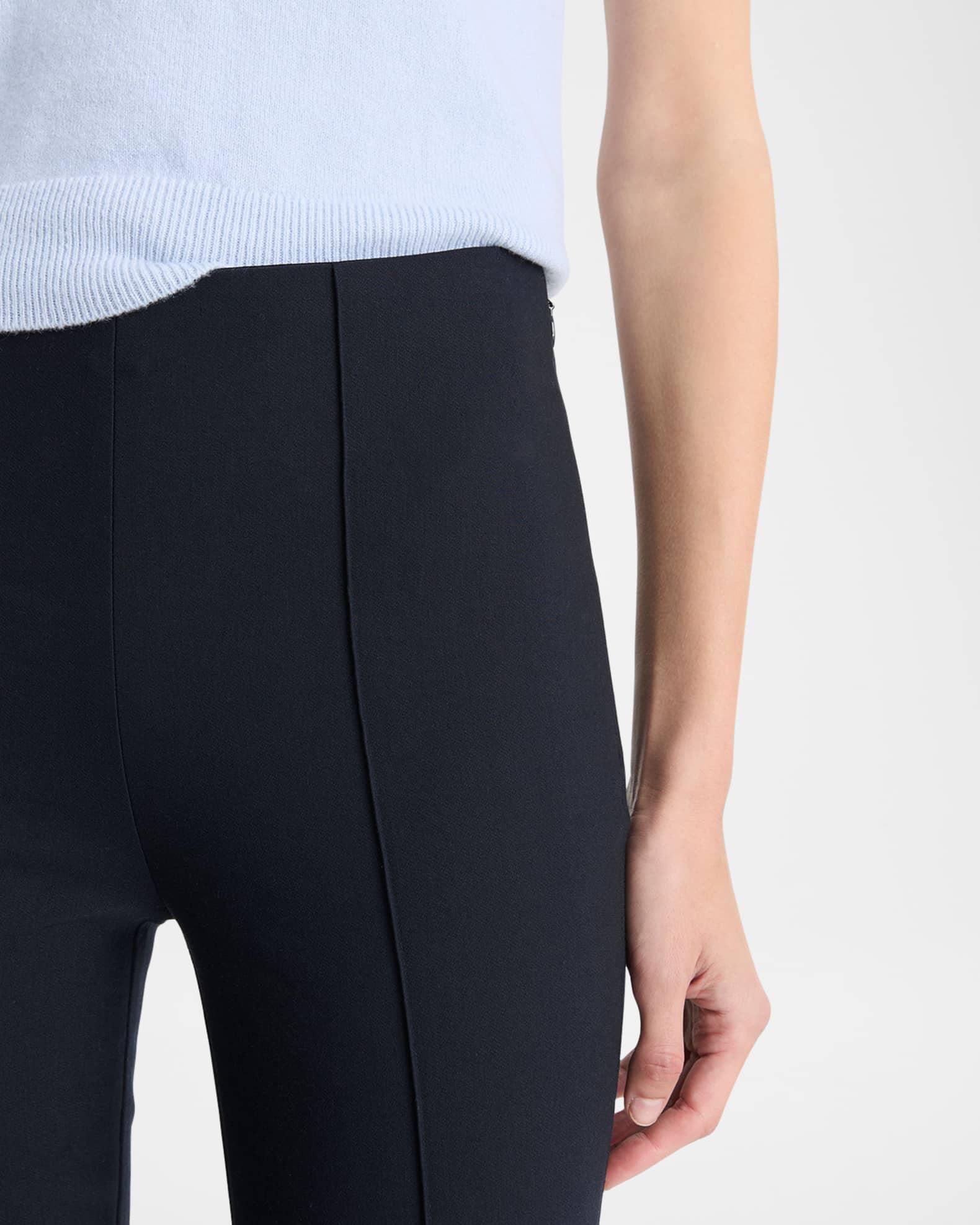 Cropped Flare-Leg Pintuck Pants Product Image