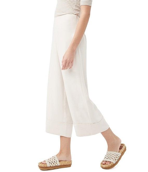 Trina Turk Bahooka Georgette High Waits Wide Leg Cropped Pants Product Image