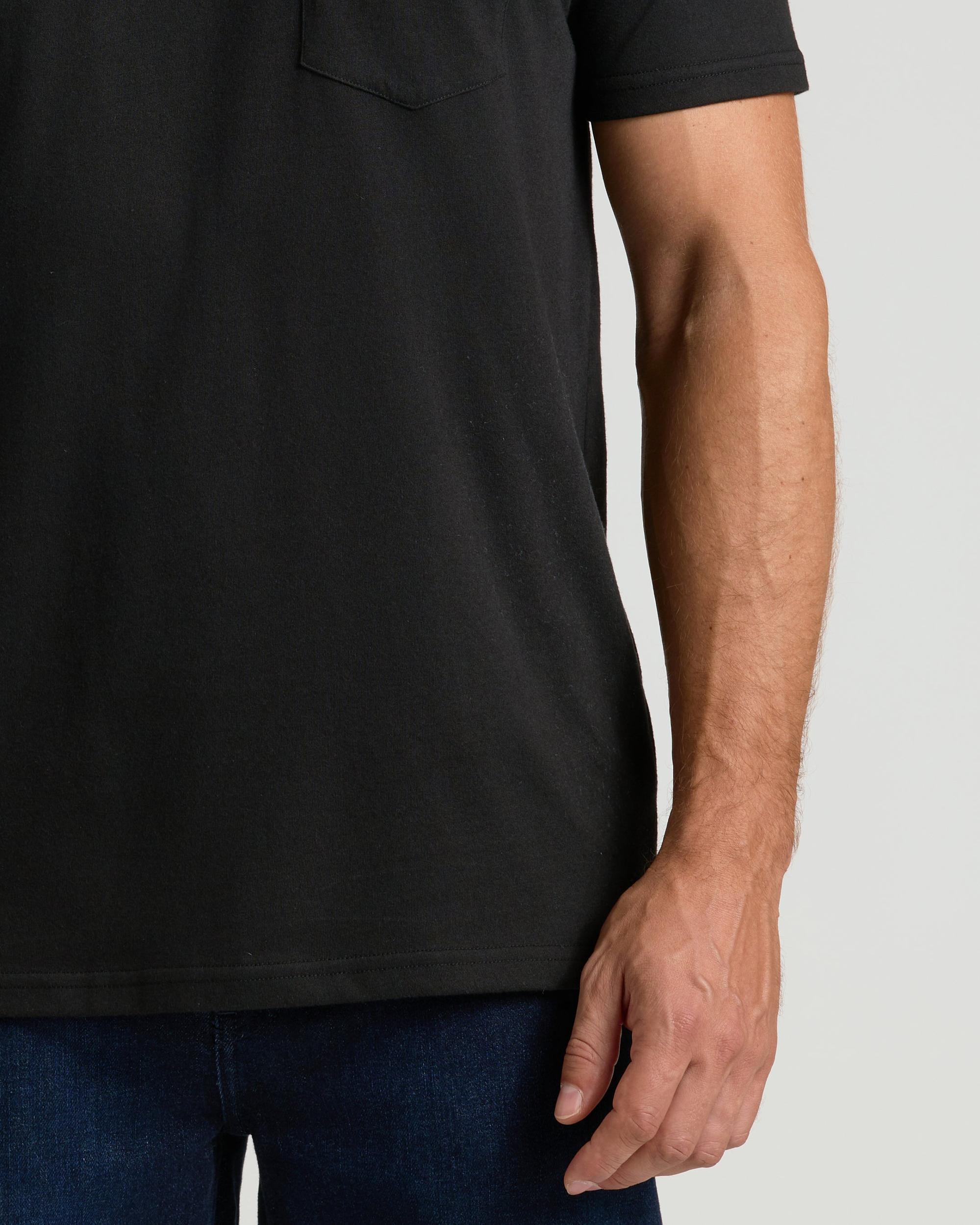 Black Pocket Crew Tee Product Image