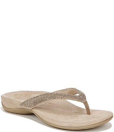 Vionic Dillon Shine Rhinestone Thong Sandals Product Image