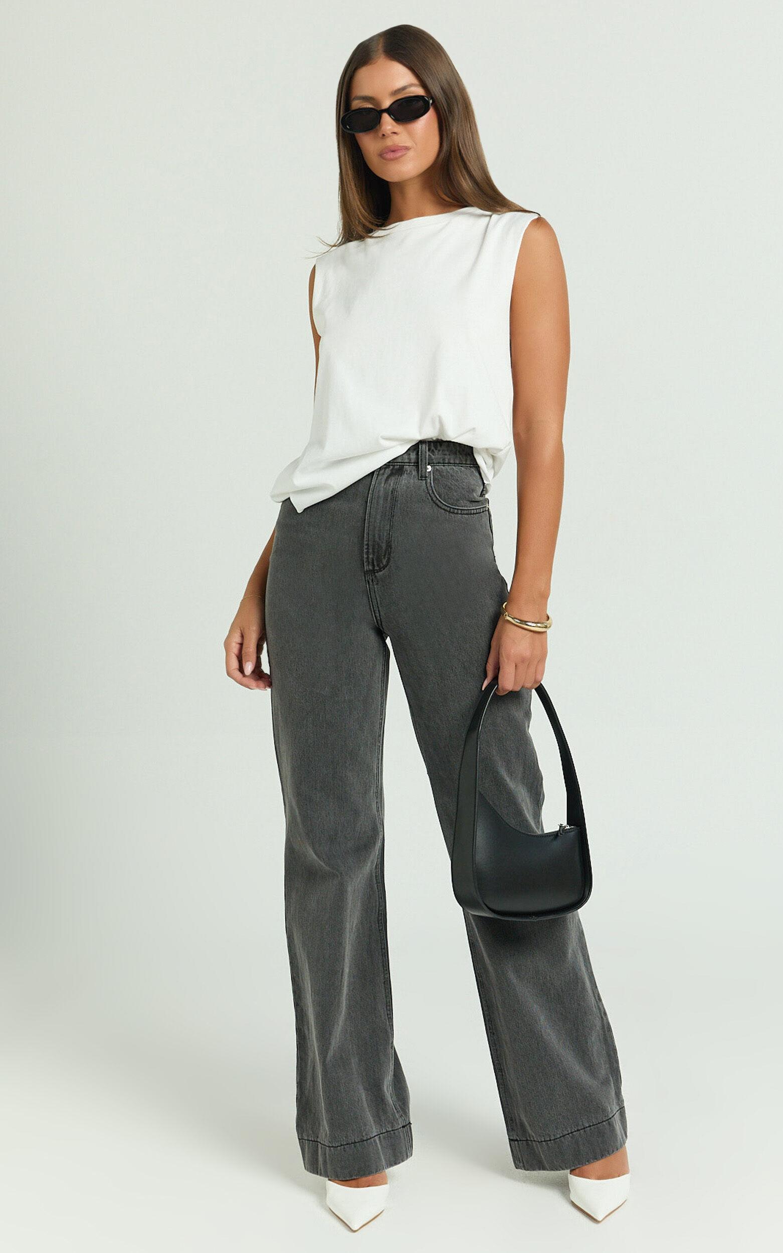 Gia Tee - High Neck Tshirt in White Product Image