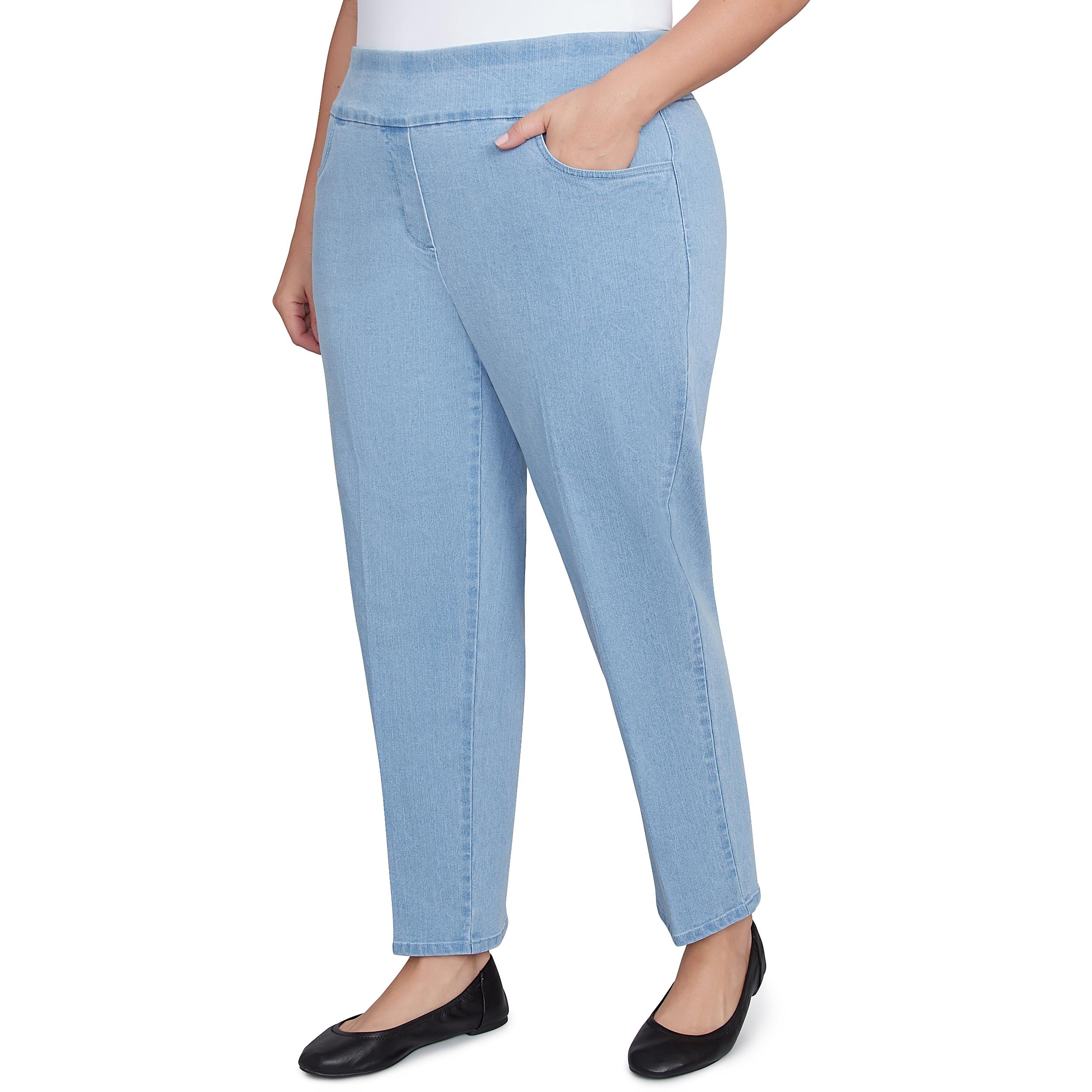Alfred Dunner Women's Super Stretch Mid- Rise Short Length Pant - Plus Product Image