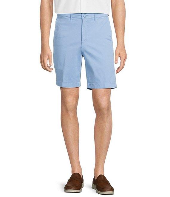 Roundtree & Yorke Casual Straight Fit Flat Front Printed 9#double; Inseam Shorts Product Image