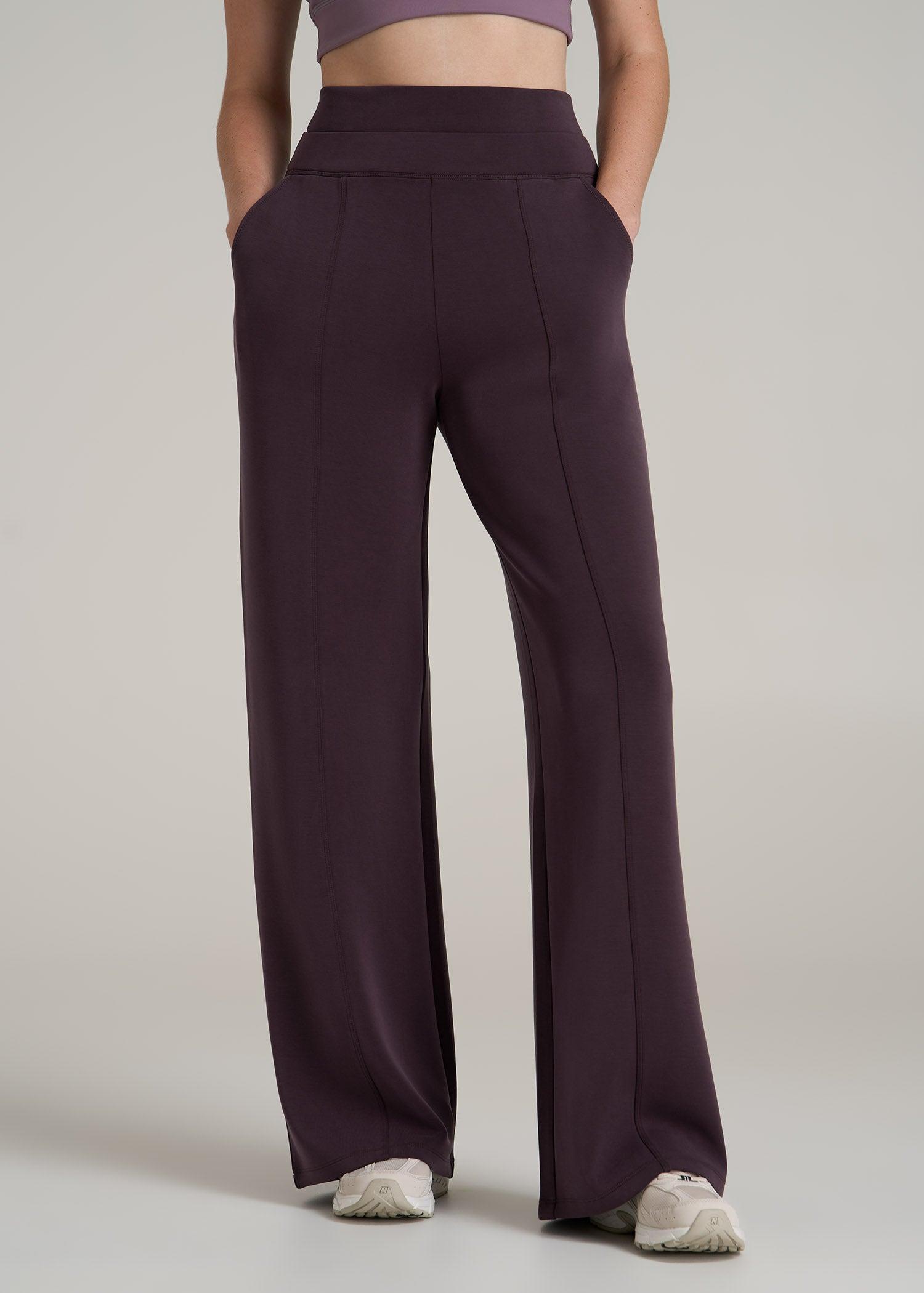 Soft Motion Wide Leg Ultra High Rise Pant for Tall Women in Deep Purple Female Product Image