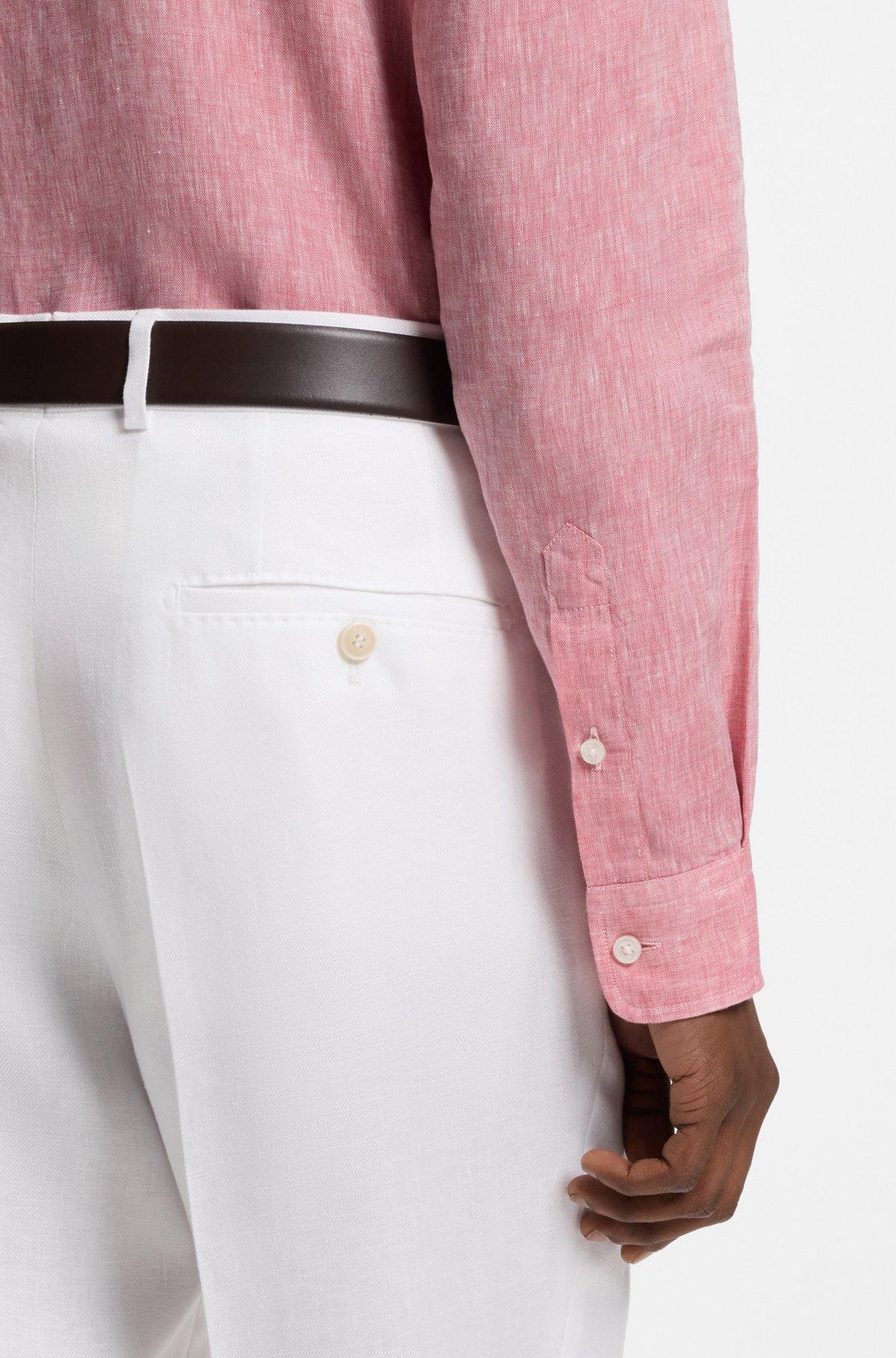 Regular-fit shirt in washed linen Product Image