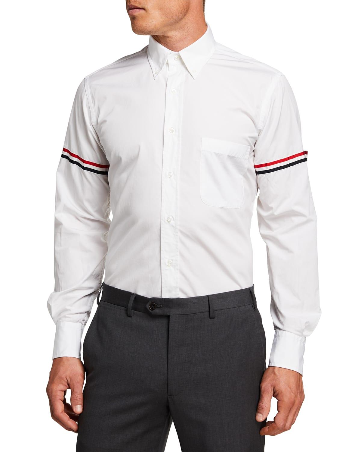 Mens Classic Oxford Sport Shirt w/ Arm Bands Product Image