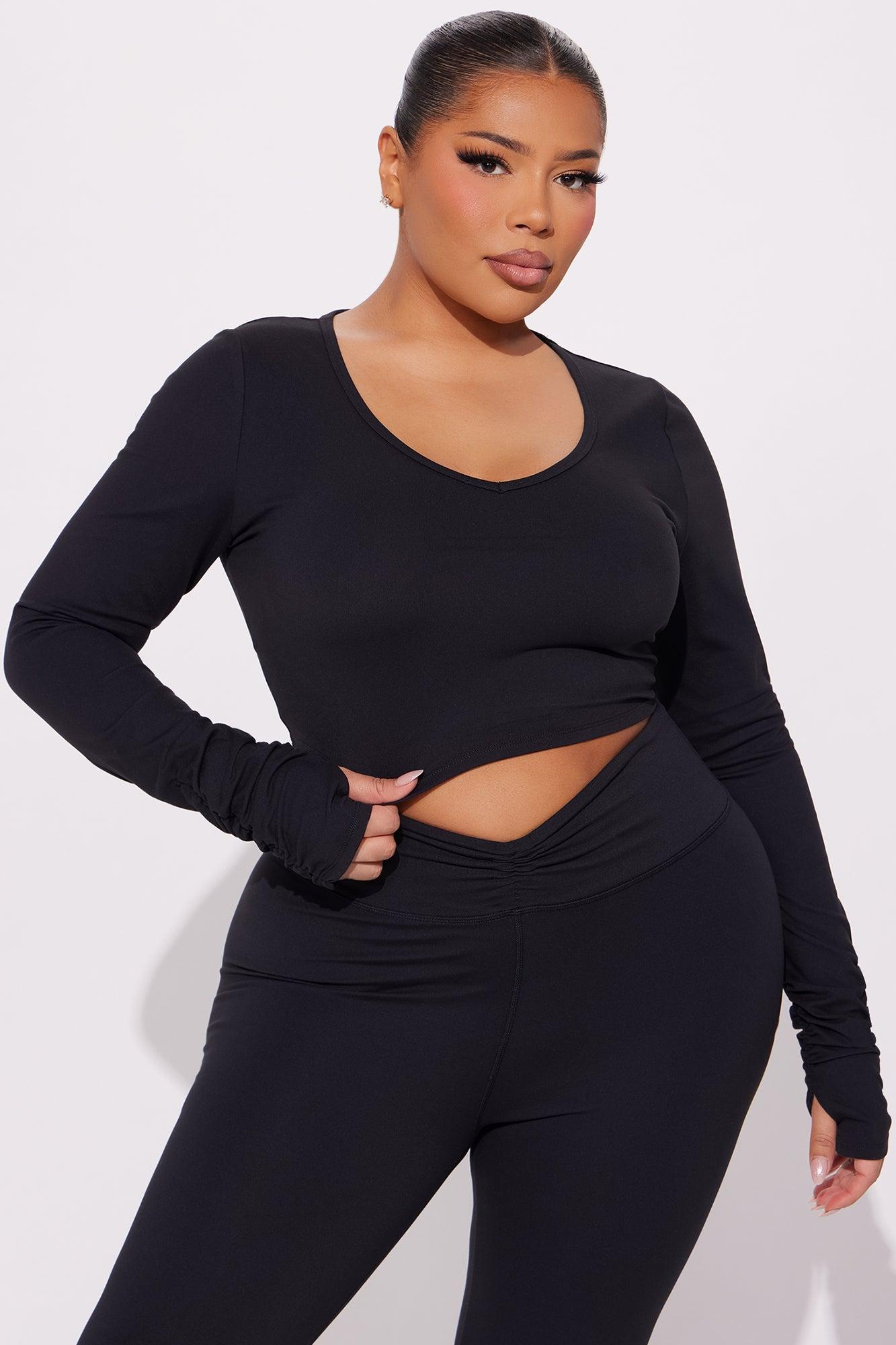 Barre Baddie Super Soft Active Top - Black Product Image