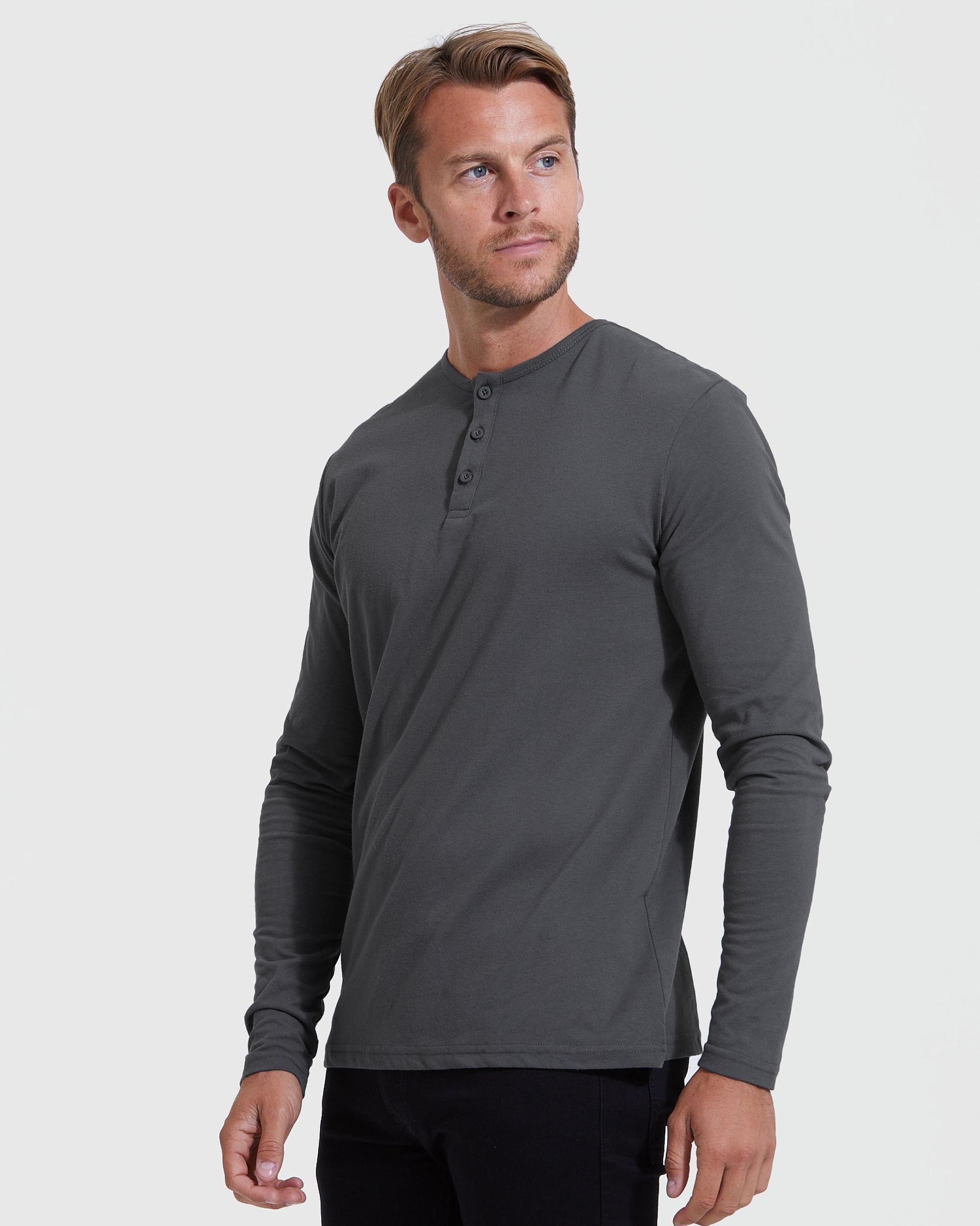 Carbon Classic Long Sleeve Henley Product Image
