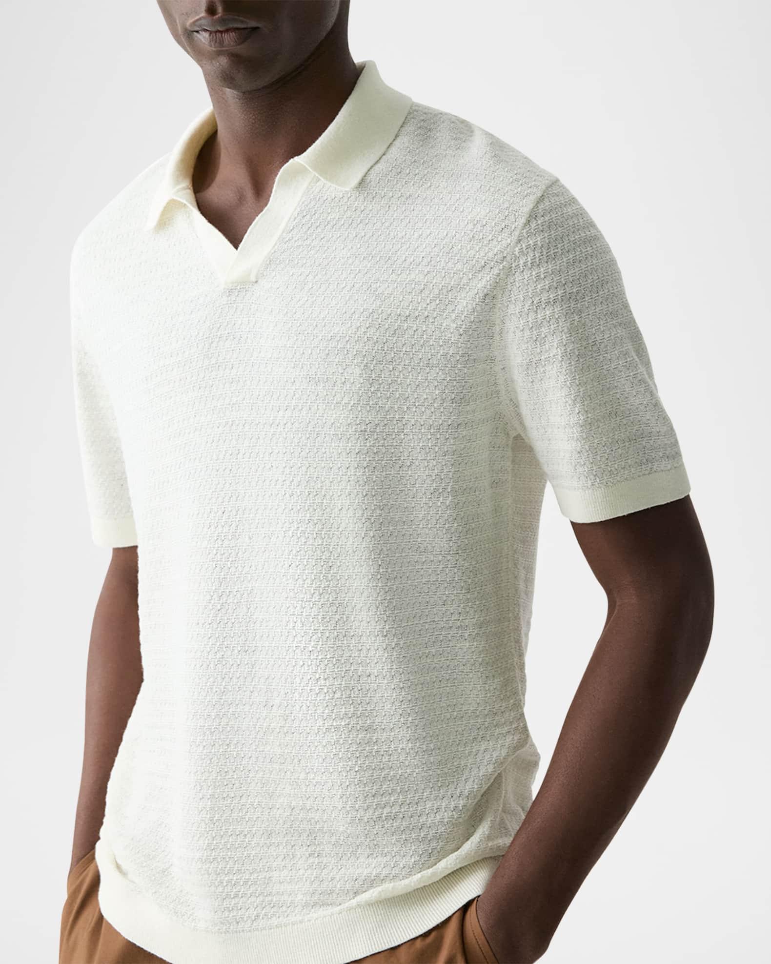 Men's Brenan Knit Short-Sleeve Johnny Collar Polo Sweater Product Image