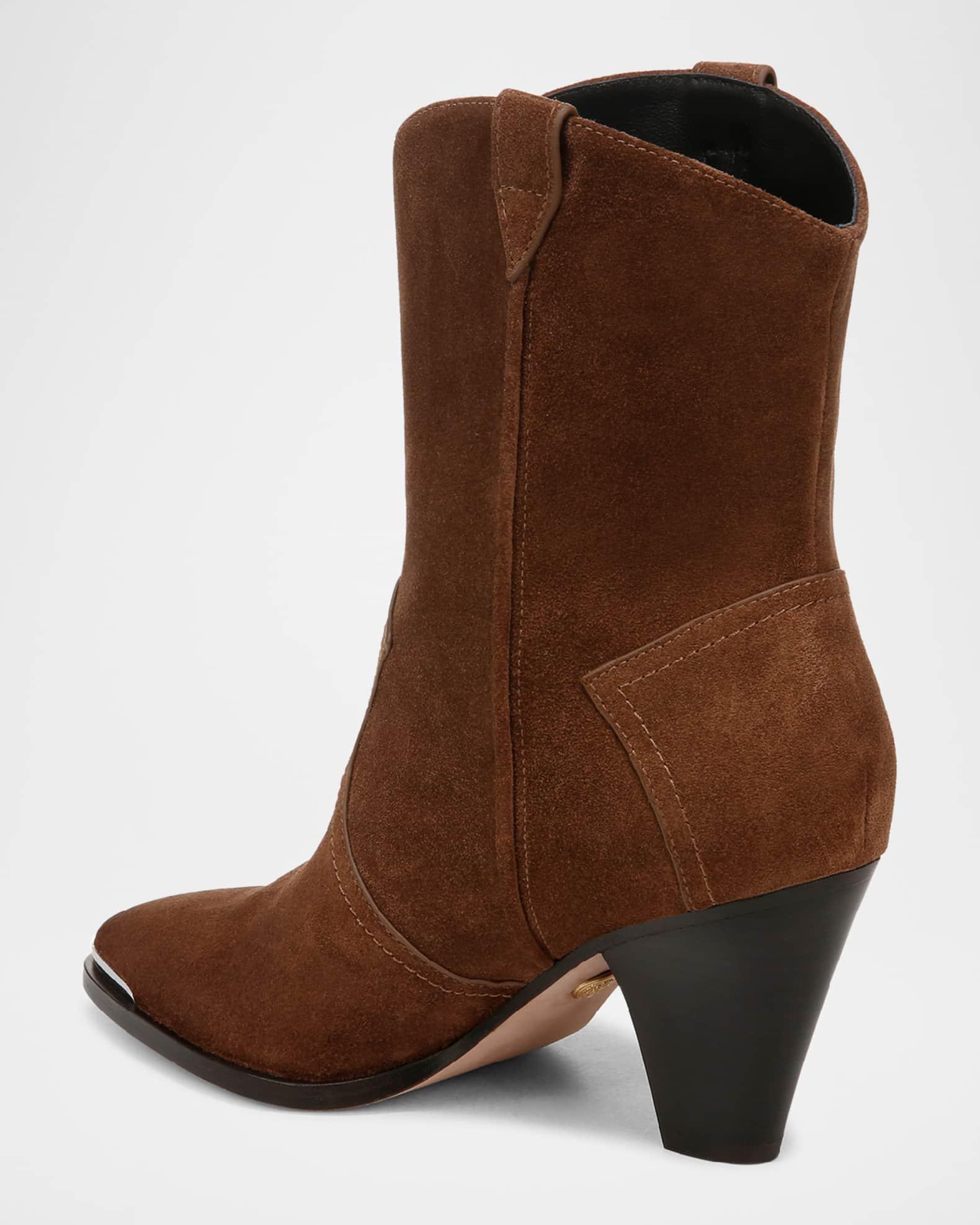 Cody Suede Western Ankle Boots Product Image