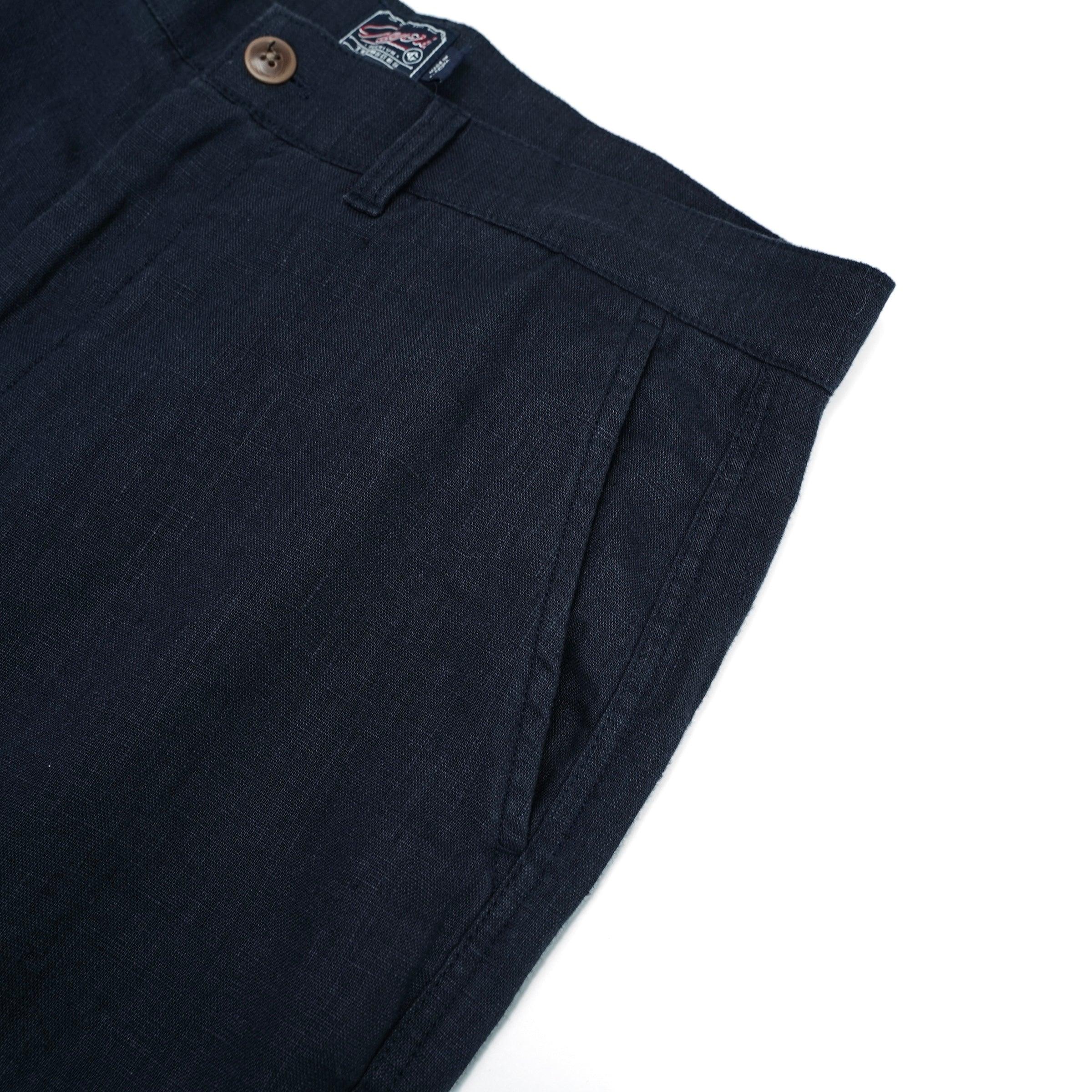 Bal Harbour Aventura Washed Linen Pants - Navy Product Image