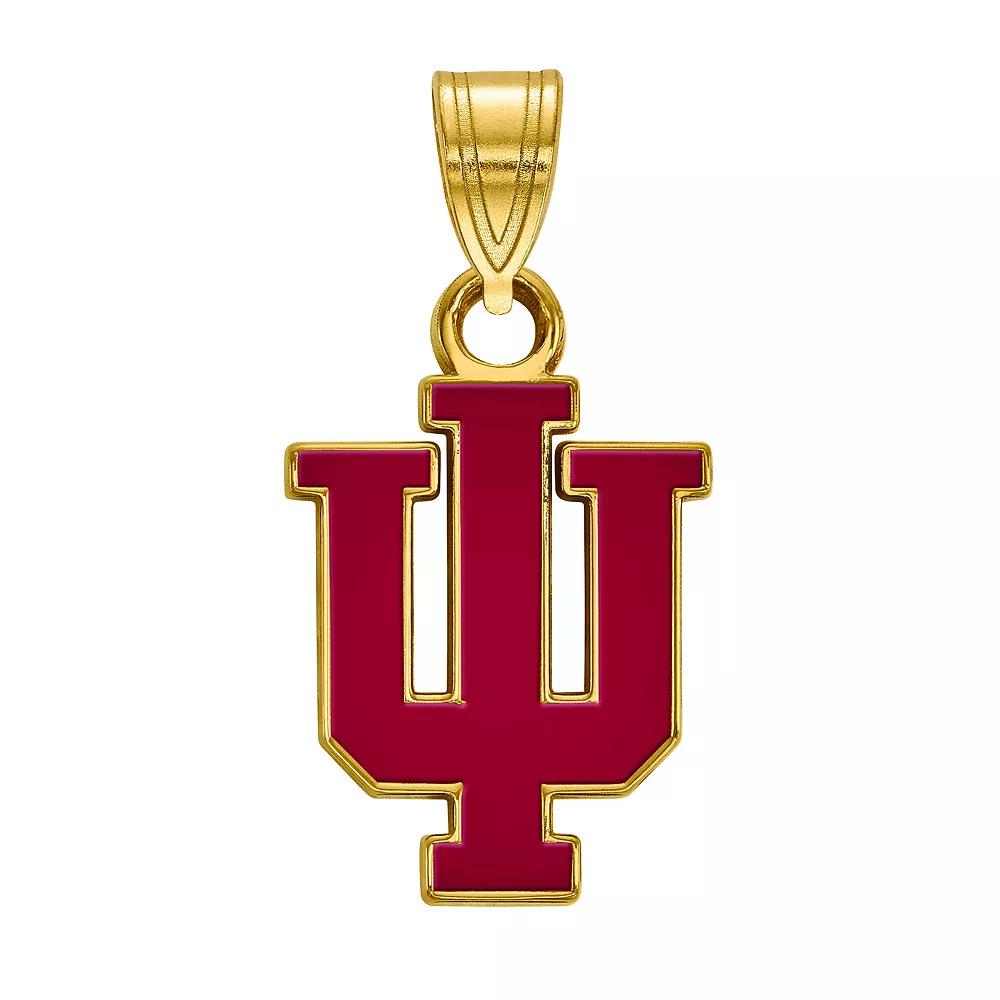 LogoArt Indiana Hoosiers Sterling Silver Rhodium Plated Small Enamel Pendant, Women's, Size: 18 mm, Sterling Plated Product Image