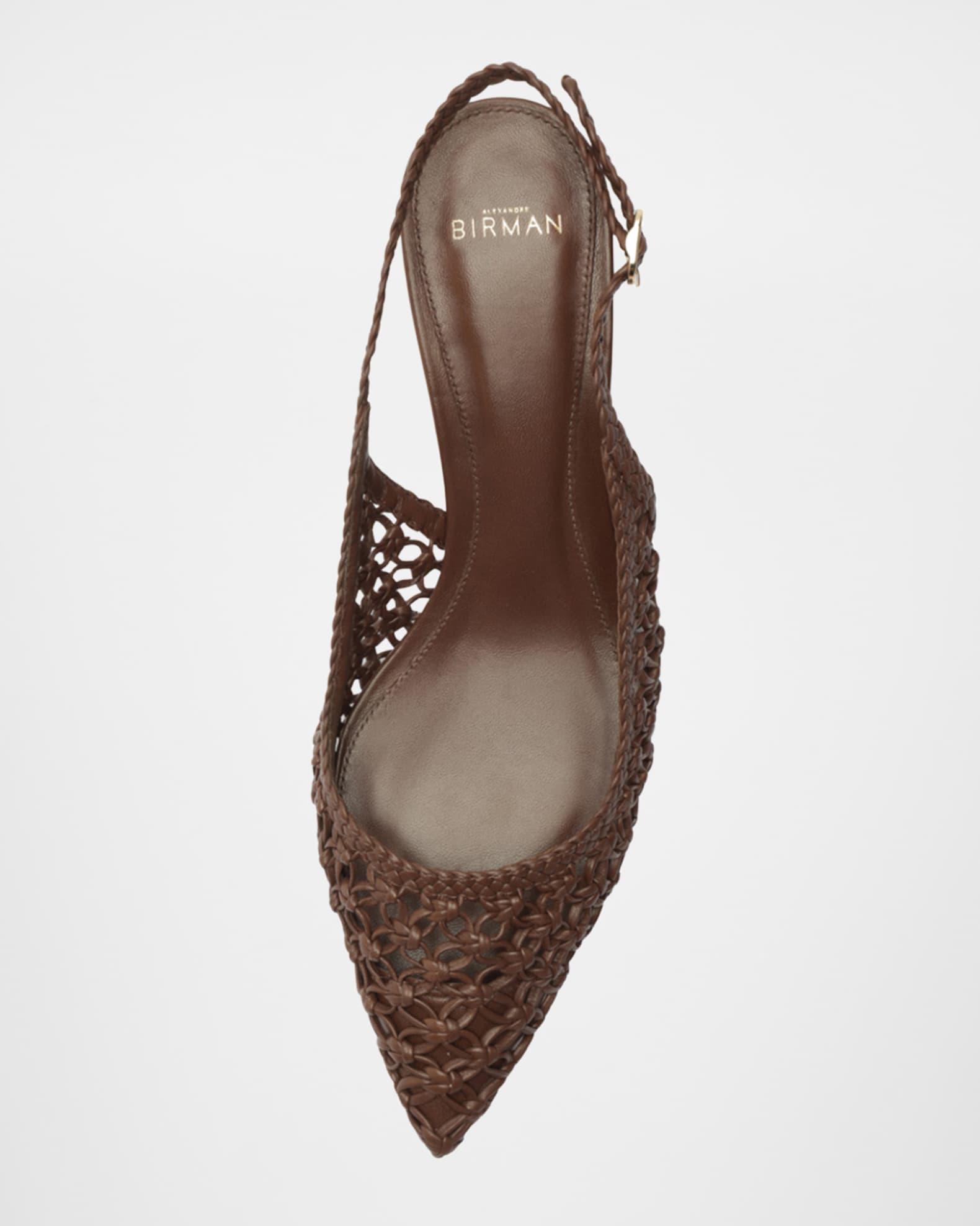 Jane Woven Leather Slingback Pumps Product Image