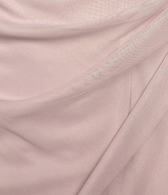 Alex Evenings Petite Size Sleeveless Beaded Halter Neck Cascade Ruffle Gown Product Image