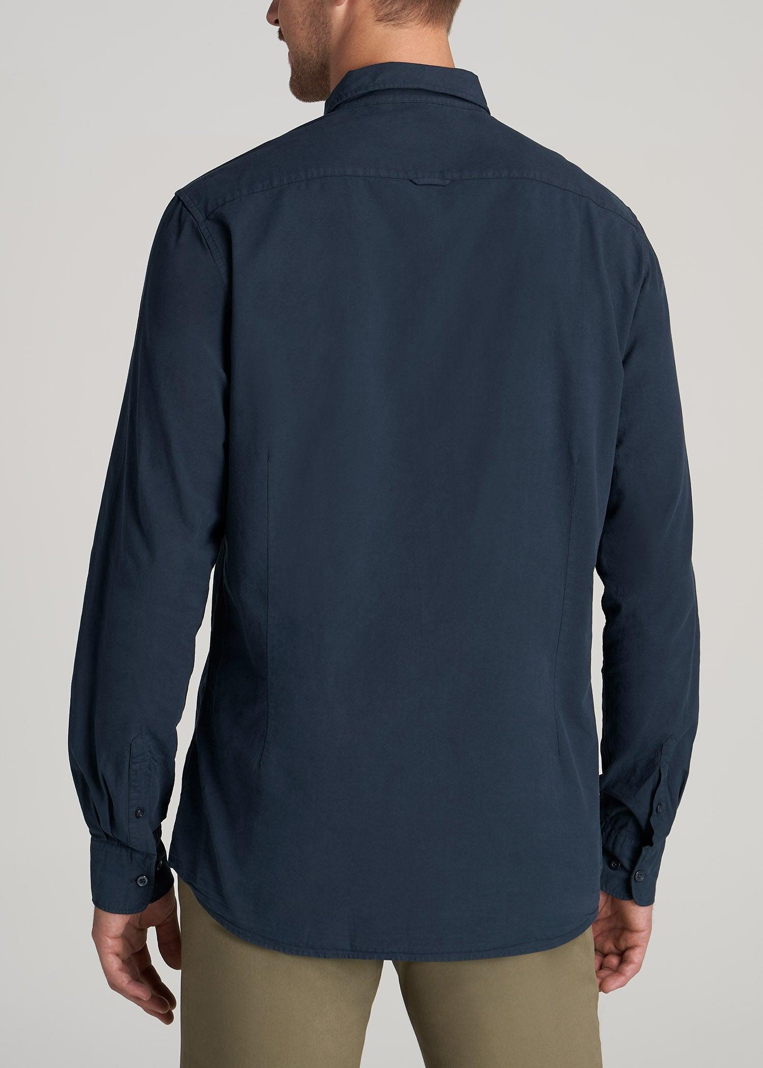 Washed Oxford Shirt for Tall Men in Navy Product Image