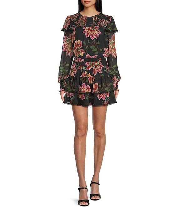 C&V Chelsea & Violet Printed Double Layer Coordinating Skirt Product Image