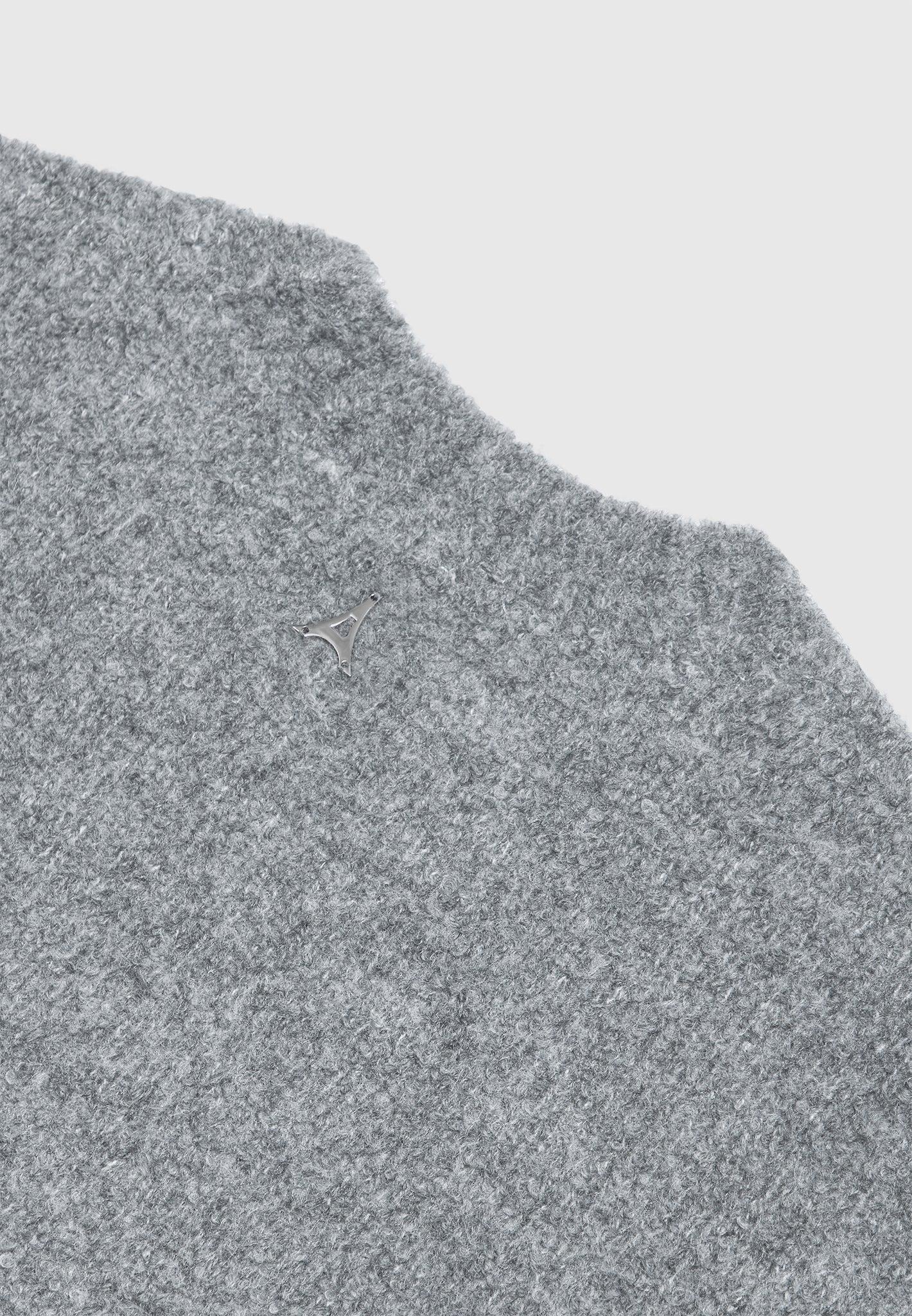 Boucle Knit Jumper - Grey Male Product Image
