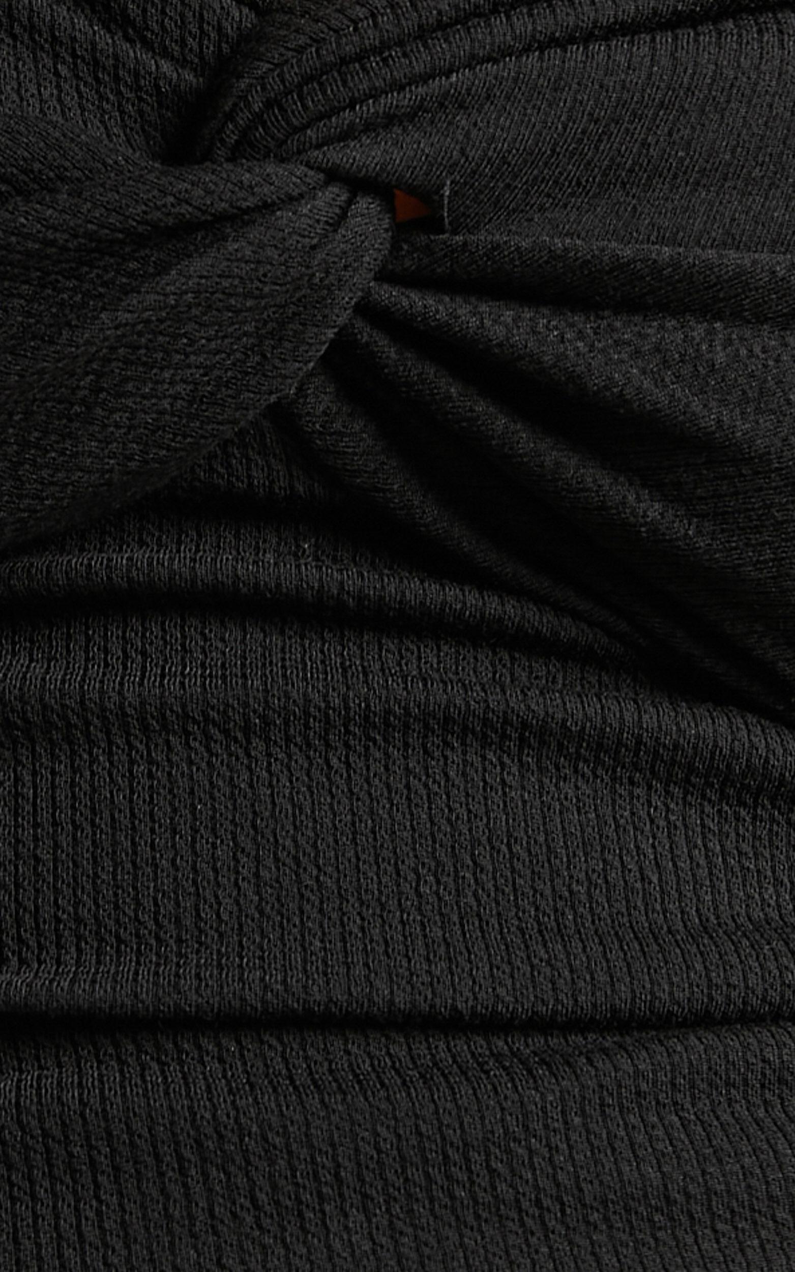 Jelena Top - Jersey Strapless Twist Front Top in Black Product Image