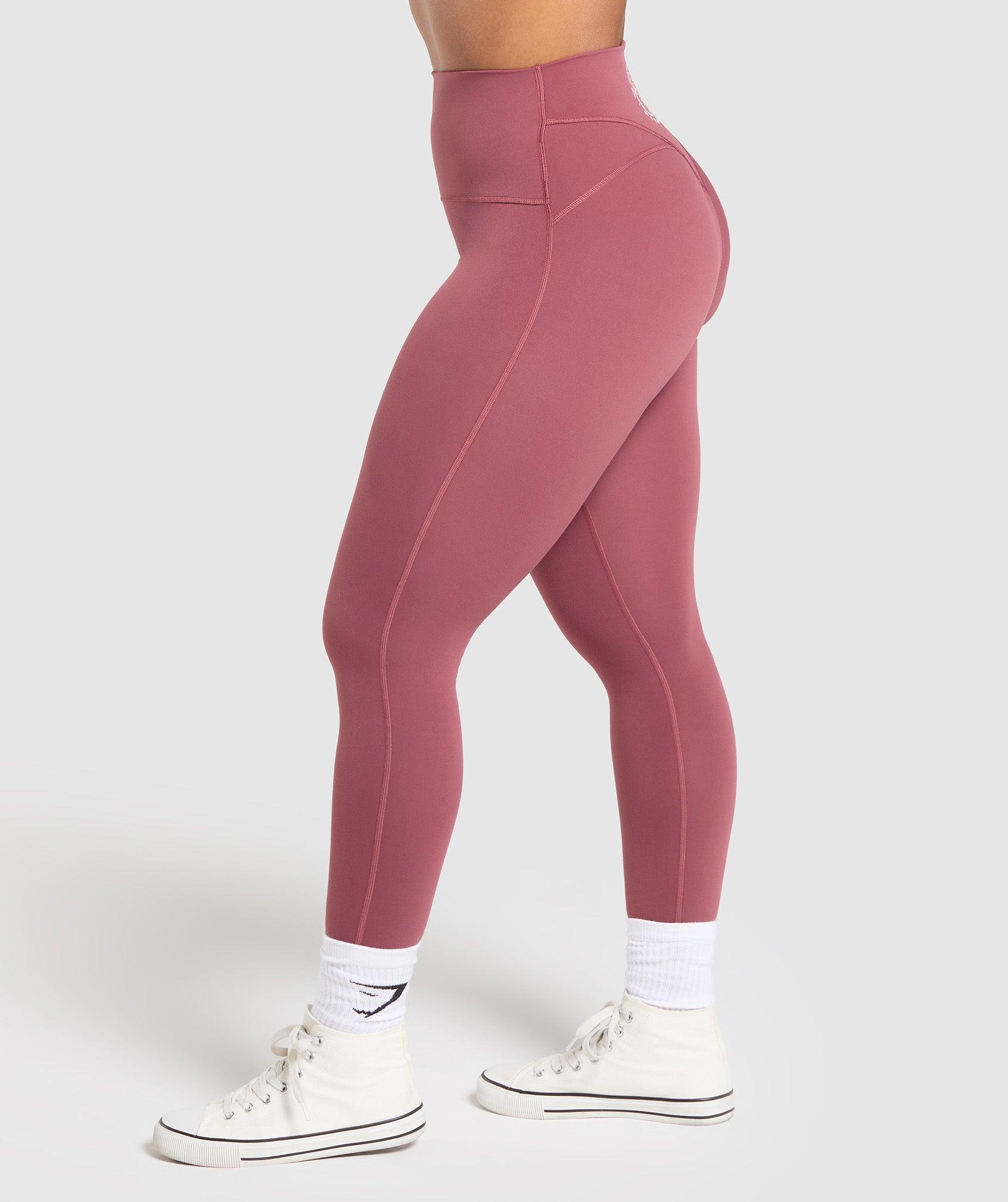 Gymshark Legacy Logo Leggings - Washed Berry Pink Female Product Image