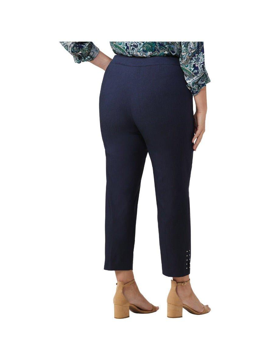 Roz & Ali™ Tummy Control Millennium Ankle Pant With Grommet Rivet Tape Trim - Plus Product Image