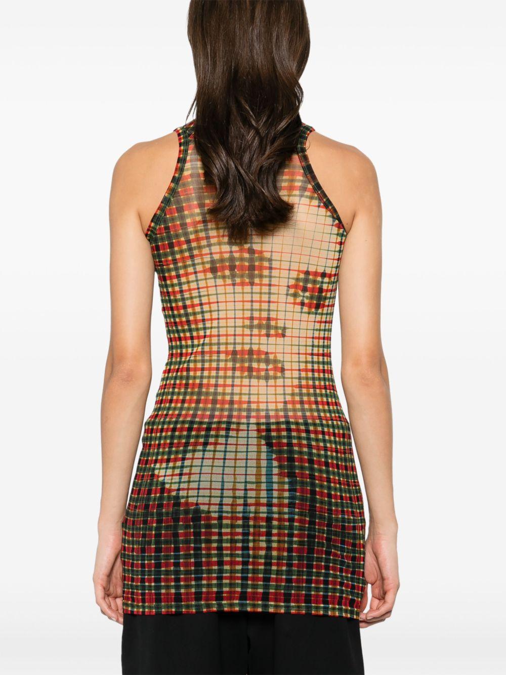 JEAN PAUL GAULTIER Graphic Print Dress In Brown Product Image