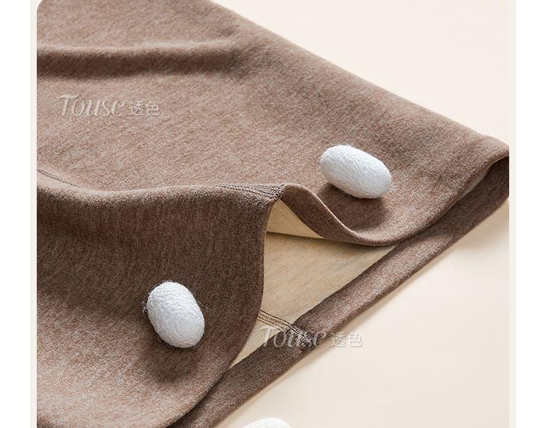 Mid Rise Plain Thermal Leggings Product Image