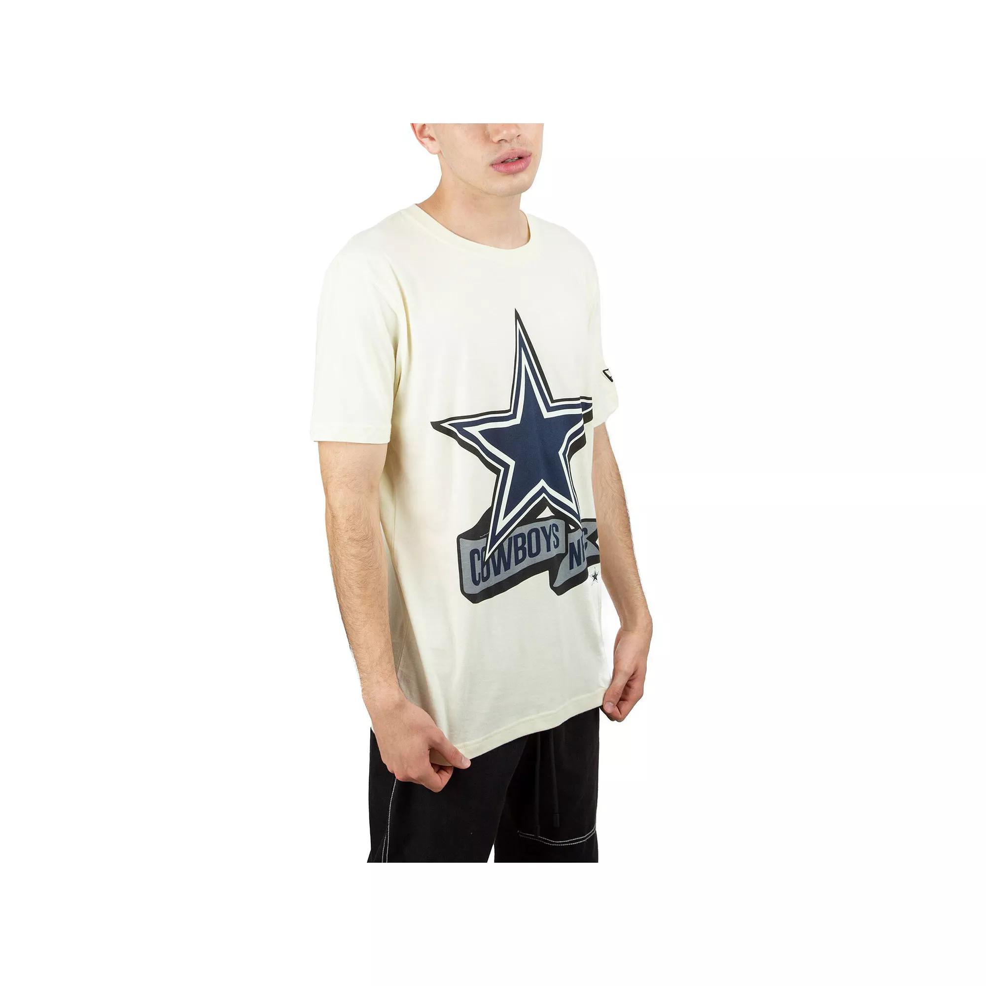 Men's New Era Cream Dallas Cowboys Chrome T-Shirt,  Product Image