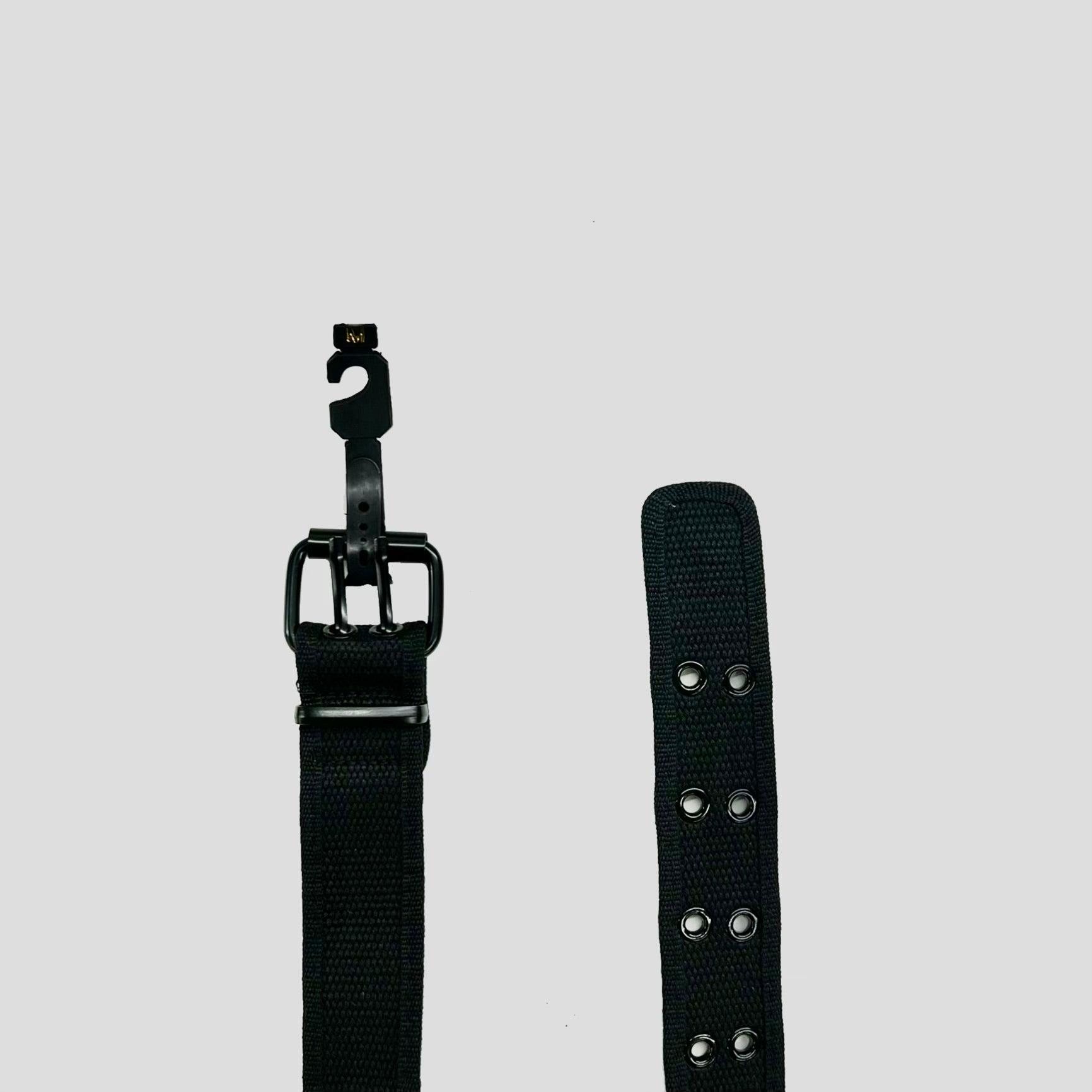Black Canvas Double Hole Belt Male Product Image