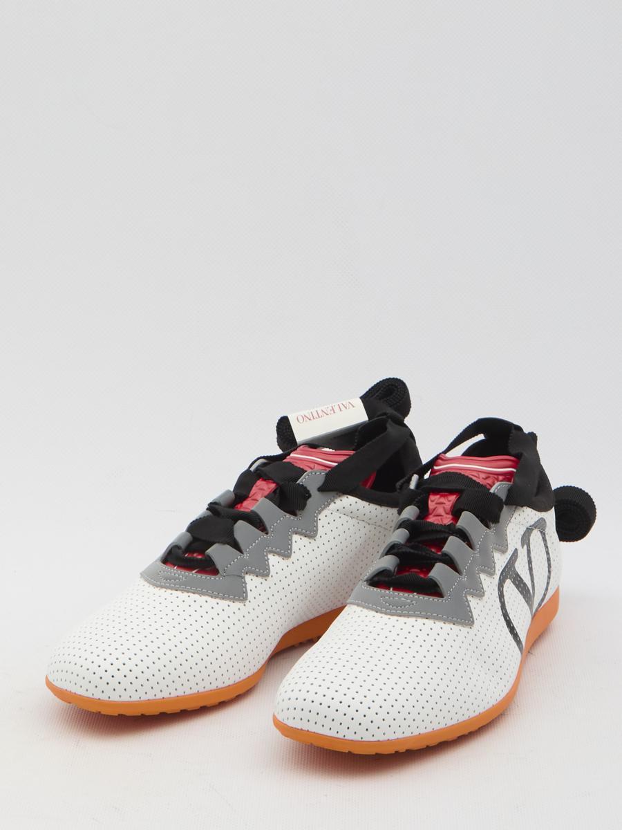 VALENTINO GARAVANI Chromathon Low-top Sneakers In Perforated Leather In Multi Product Image