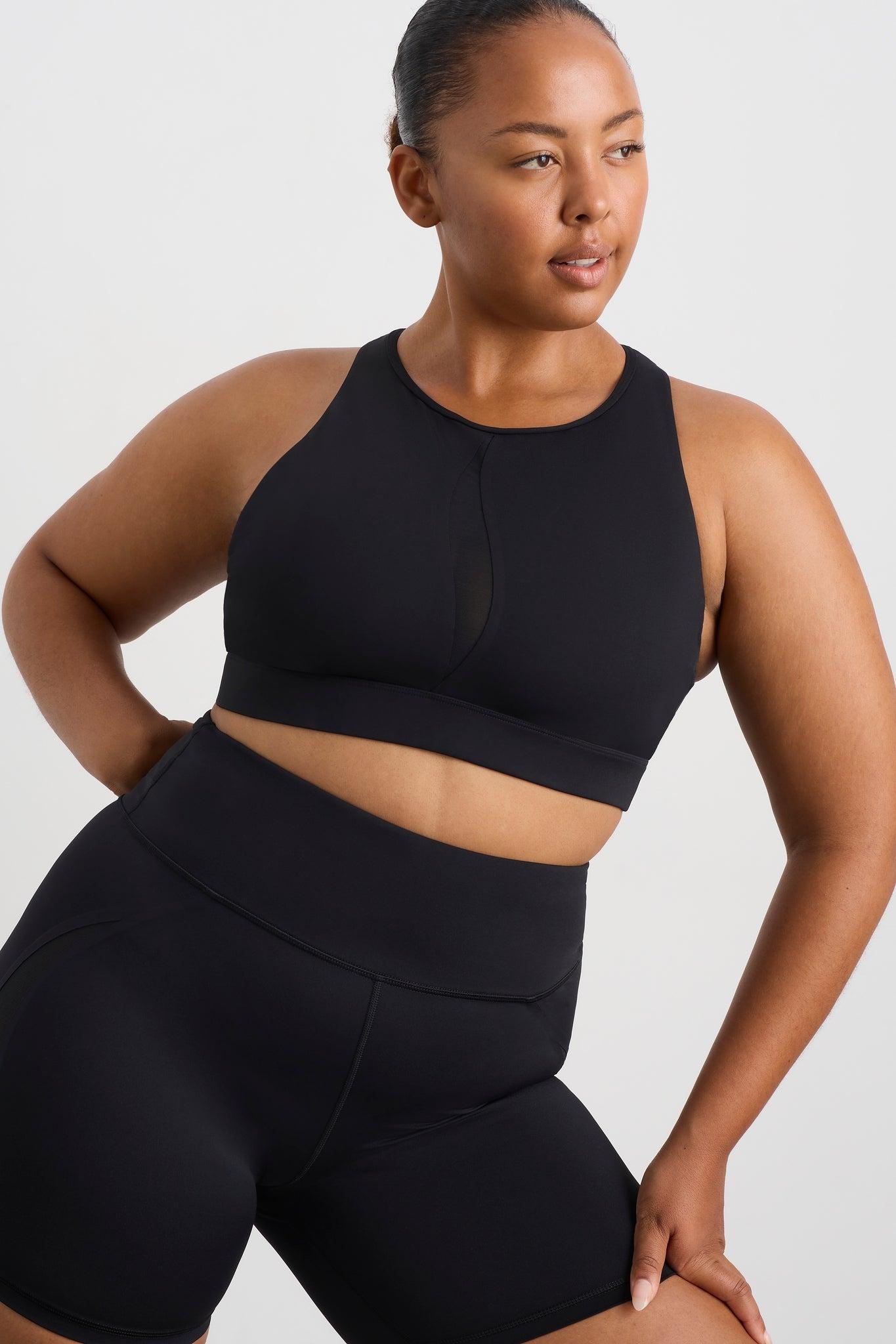 Spliced Mesh Sports Bra 370 Product Image