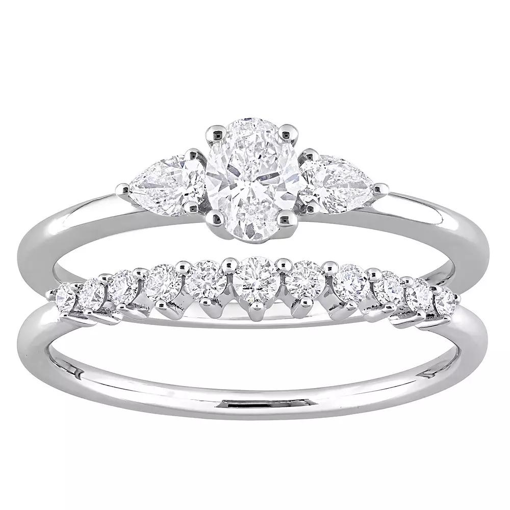 Stella Grace 14k White Gold 3/4 Carat T.W. Diamond Bridal Ring Set, Women's,  Product Image