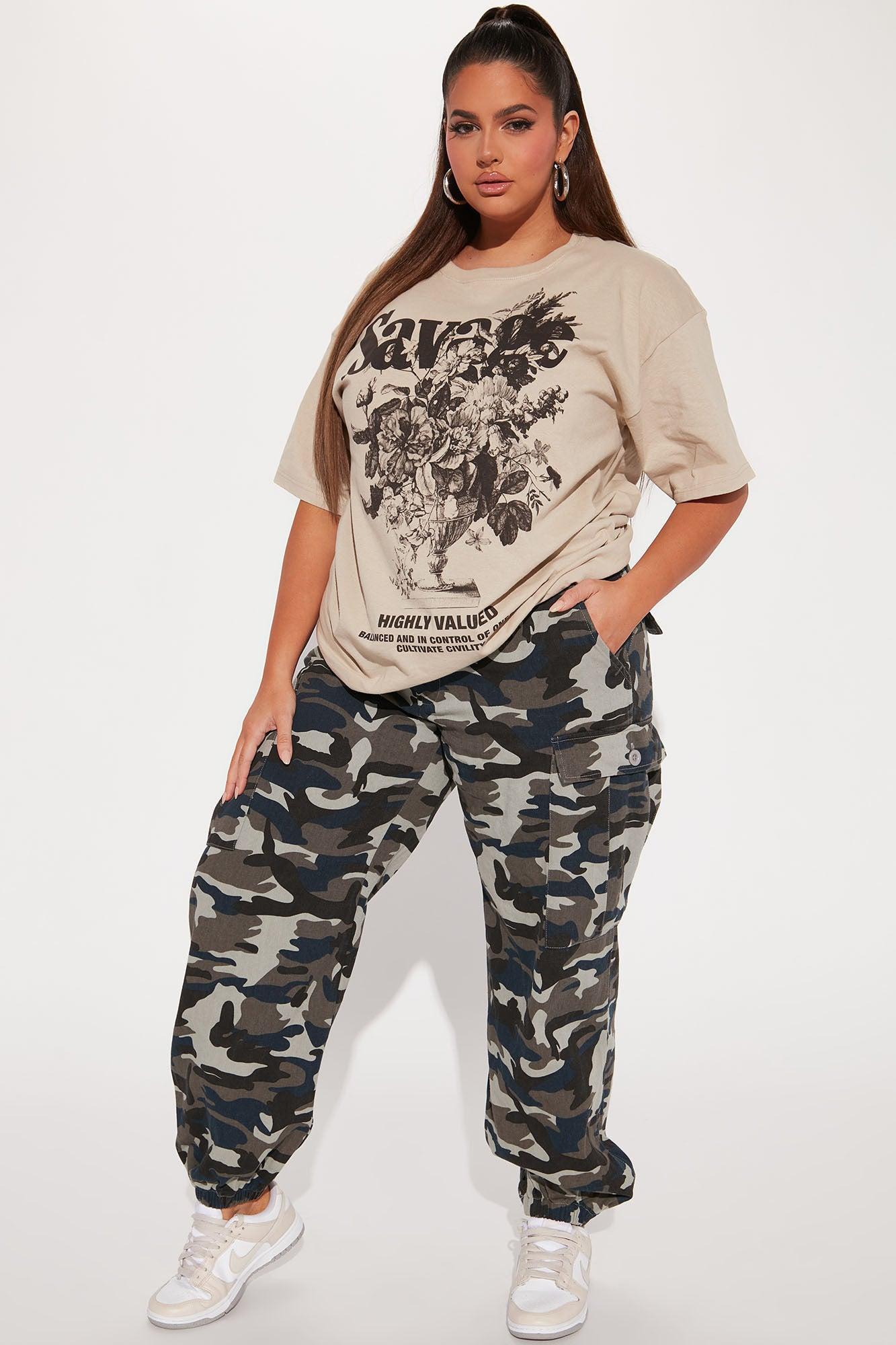 Cadet Kim Oversized Camo Pants - Navy/combo Product Image