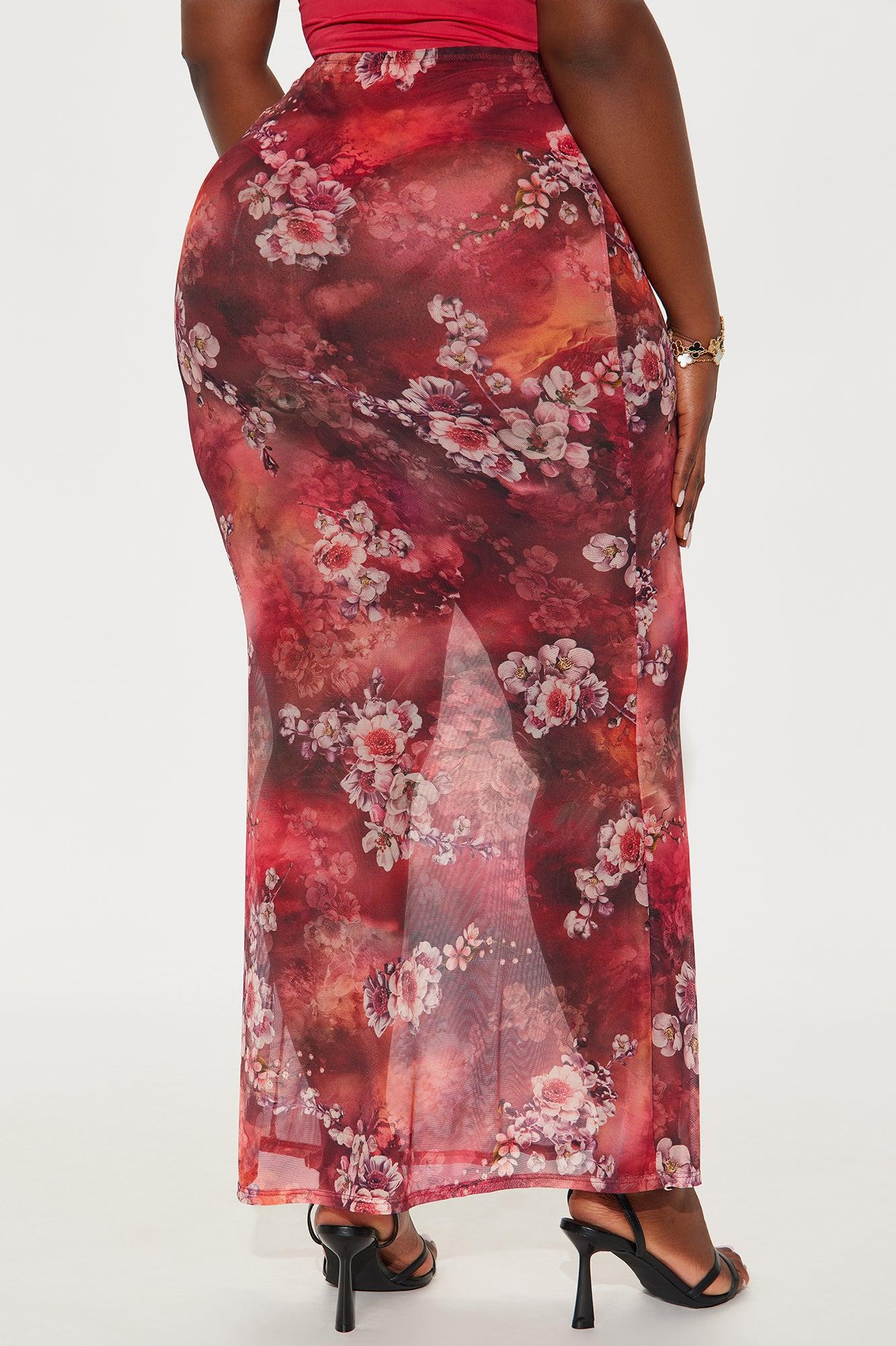 Harlowe Floral Maxi Skirt - Red/combo Female Product Image