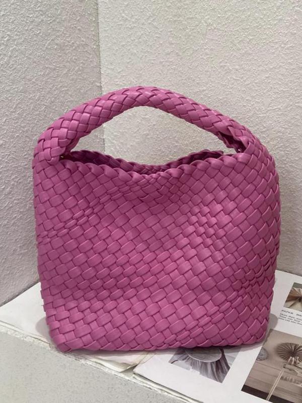 Solid Color Woven Bags Handbags Product Image